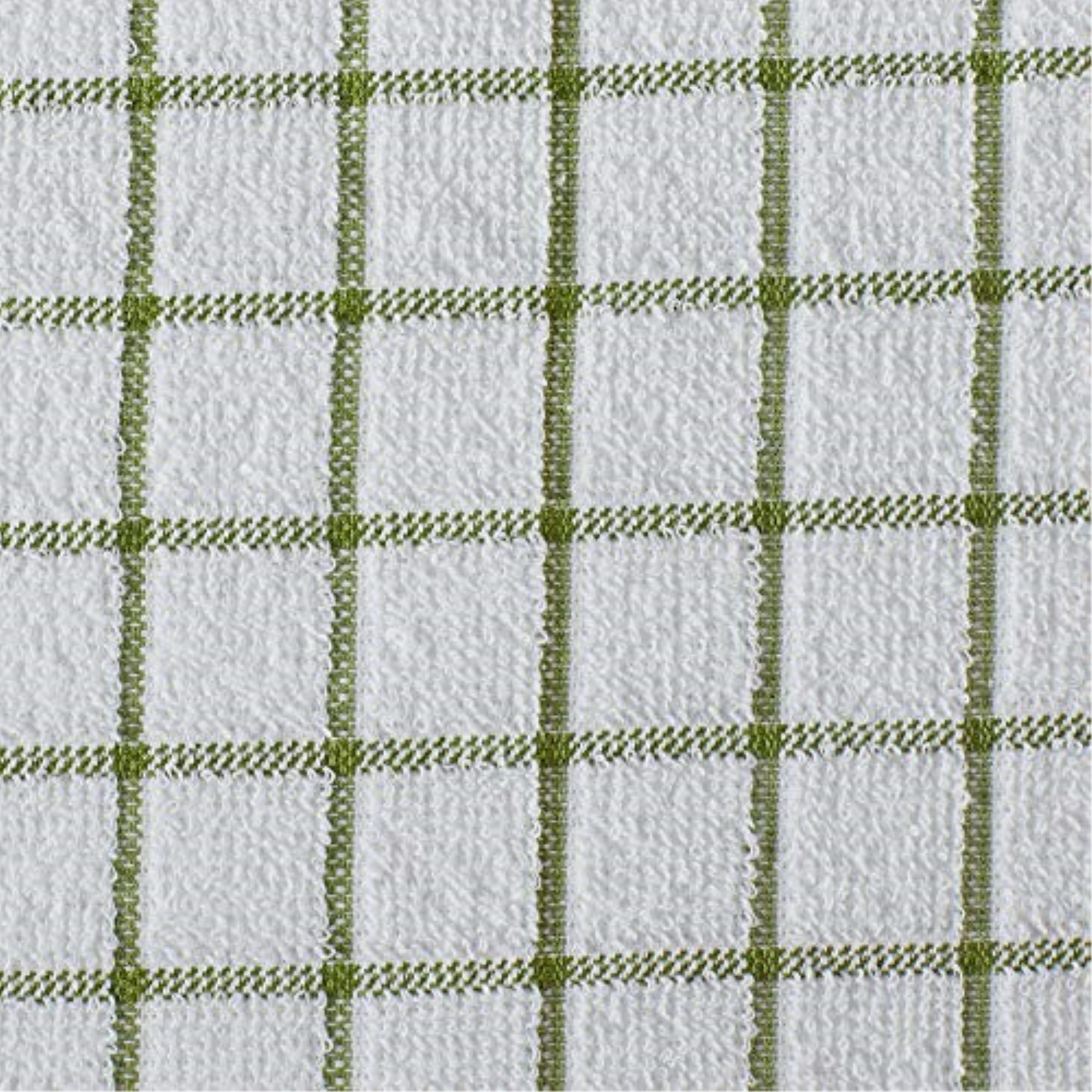 DII Antique Green Combo Windowpane Dishcloth Set of 6