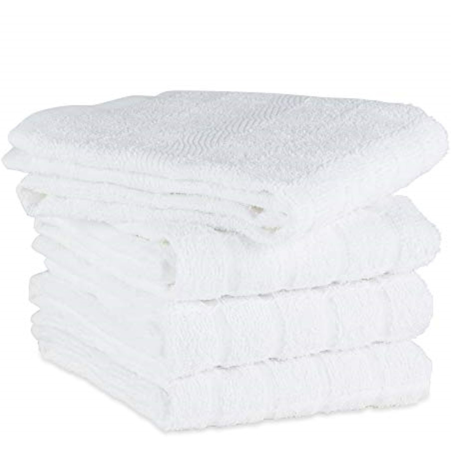 DII Solid White Windowpane Terry Dishtowel 4 Piece