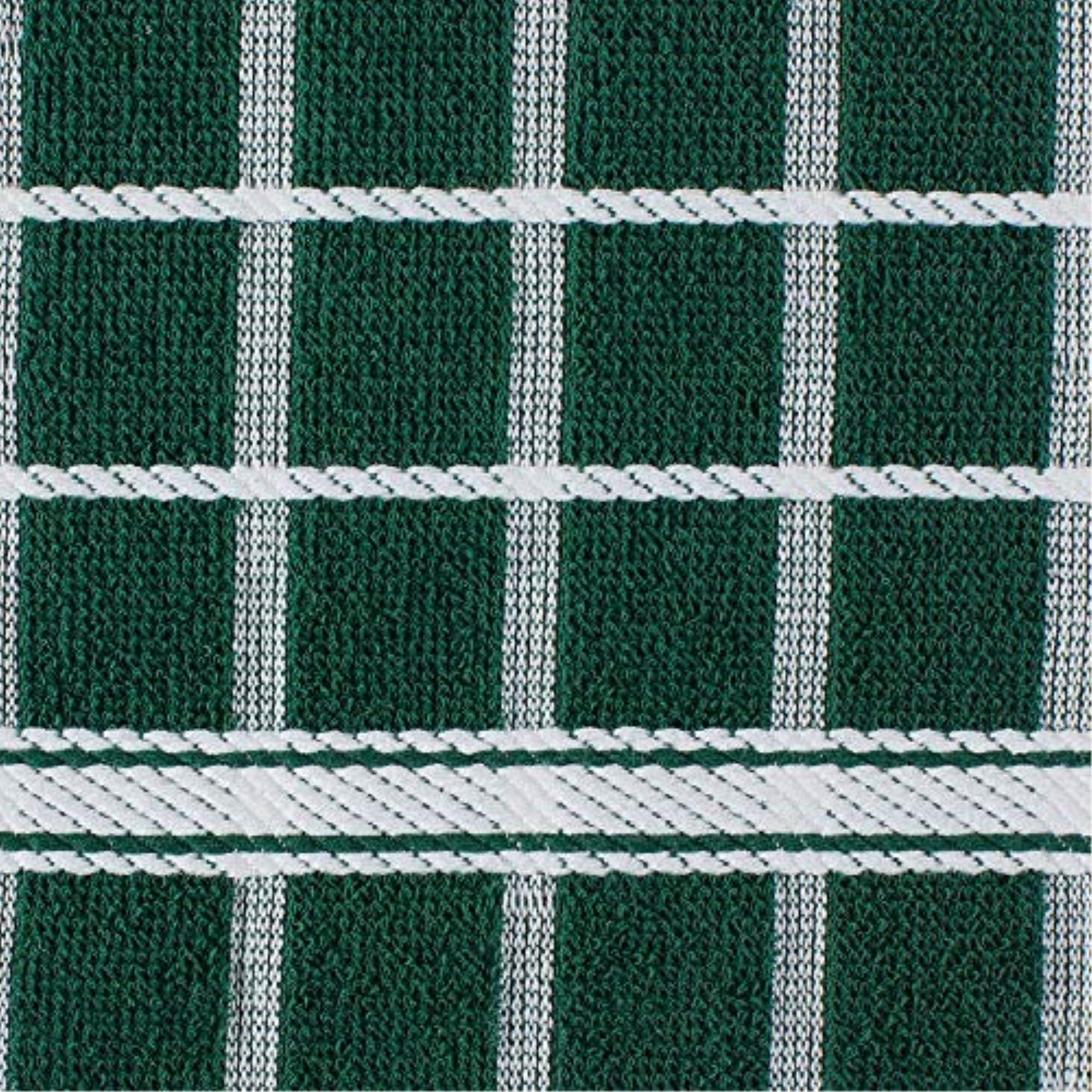 DII Dark Green Solid Windowpane Terry Dishtowel 4 Piece