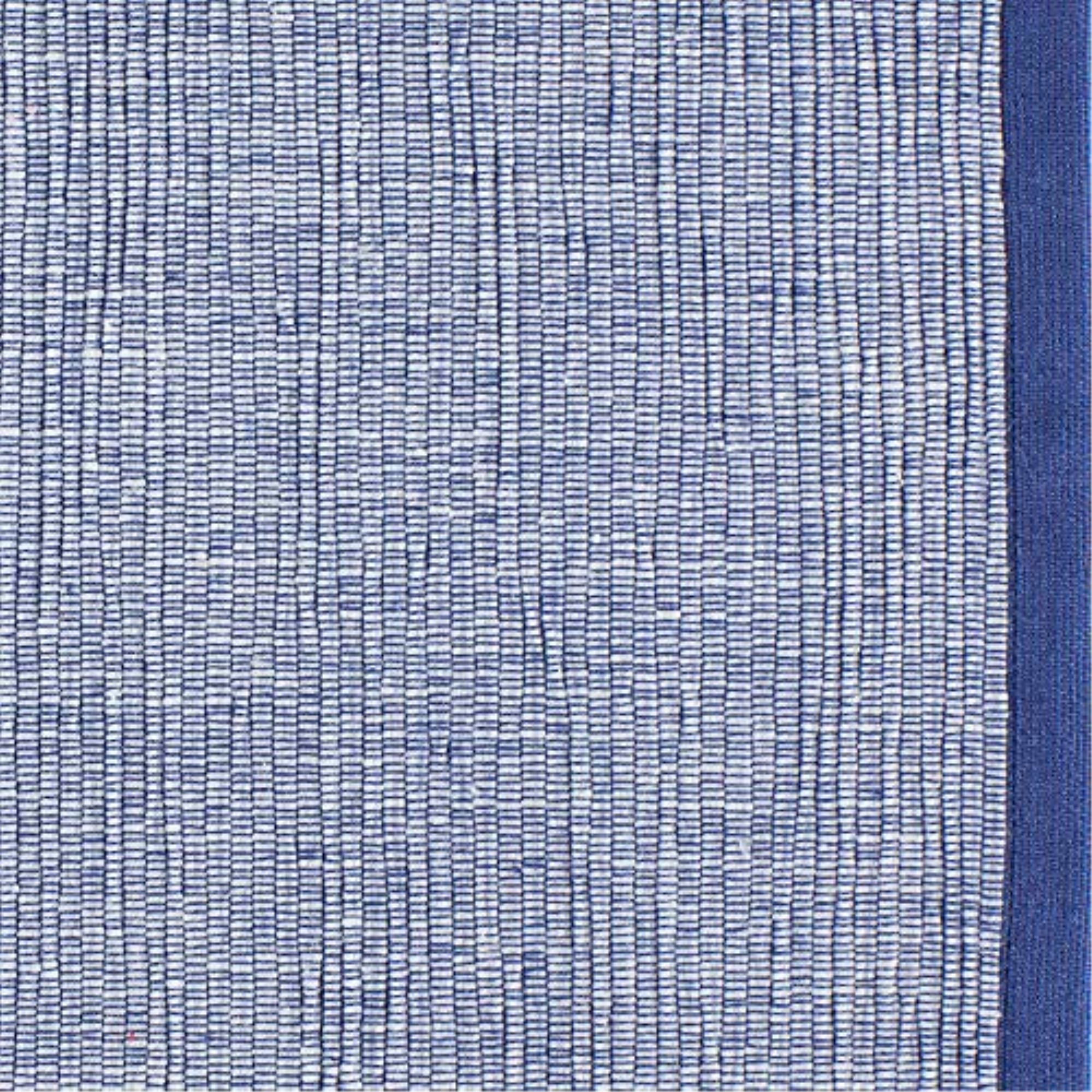 DII French Blue Eco-Friendly Chambray Fine Ribbed Placemat 6 Piece