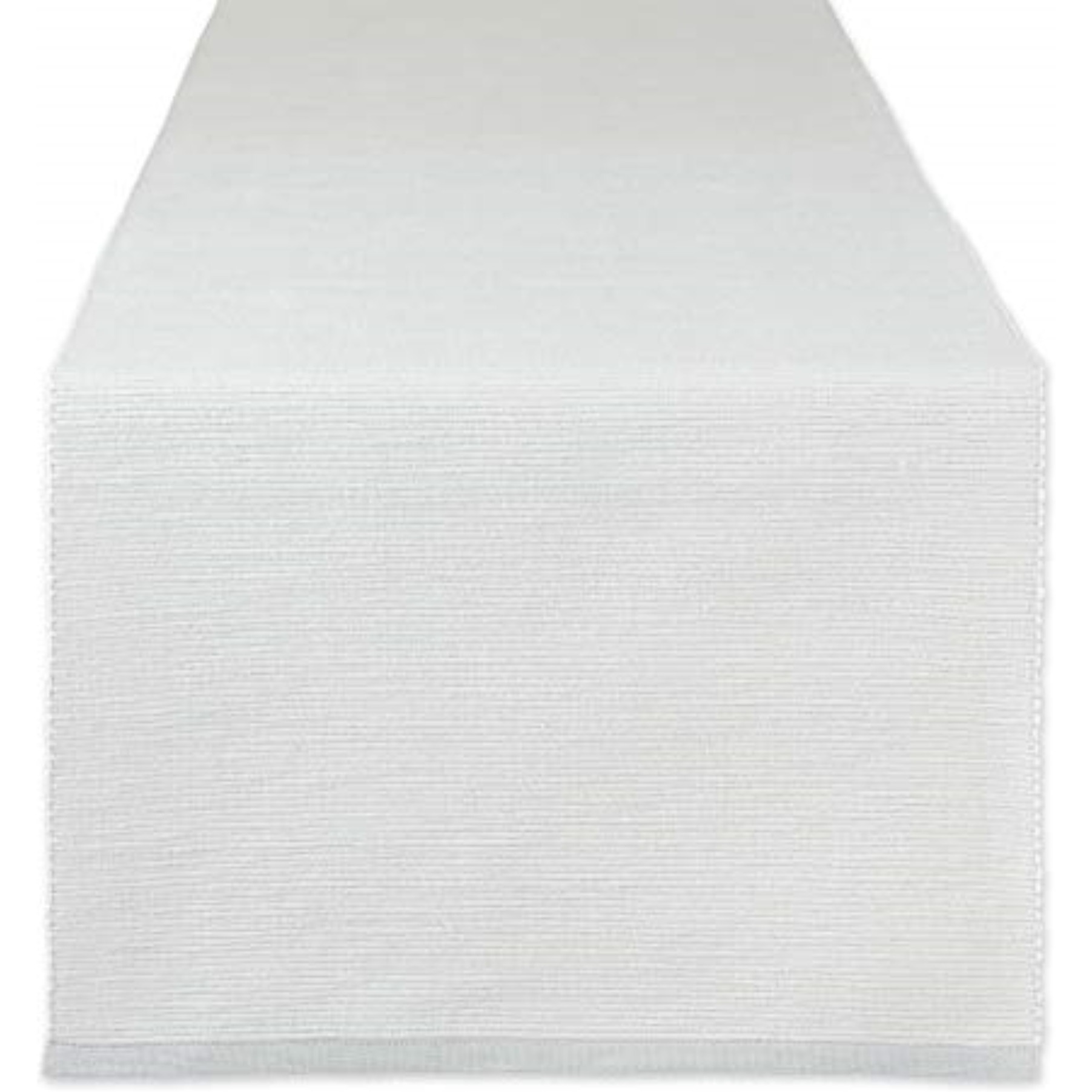DII Light Gray Eco-Friendly Chambray Fine Ribbed Table Runner 13x72 inches