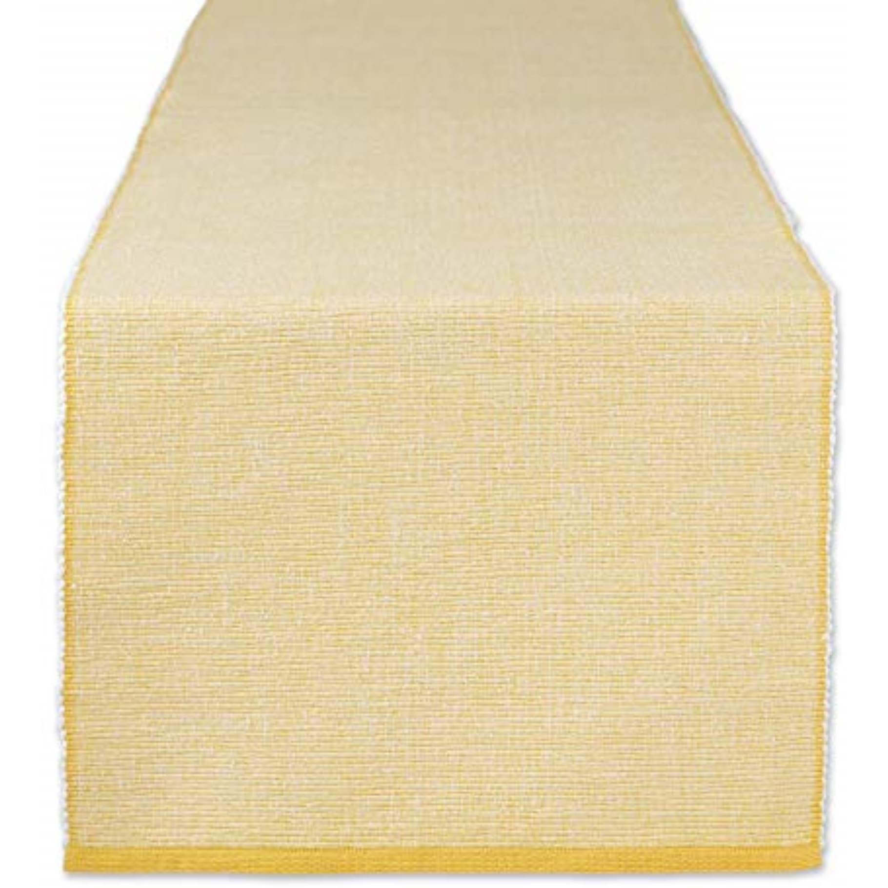 DII Honey Gold Eco-Friendly Chambray Fine Ribbed Table Runner 13x72 inches