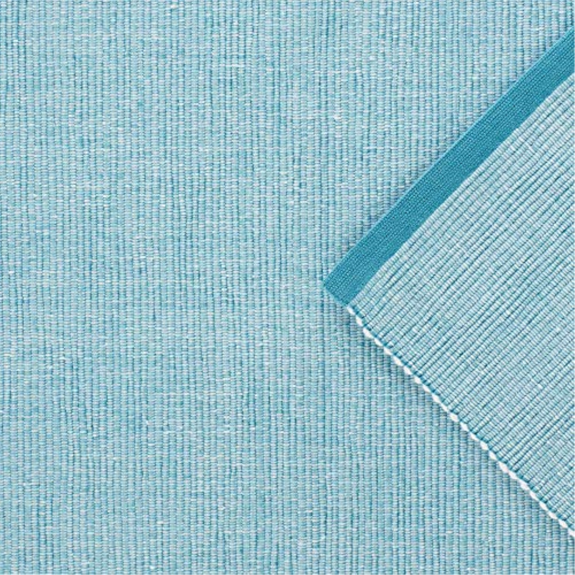 DII Storm Blue Eco-Friendly Chambray Fine Ribbed Table Runner 13x72 inches