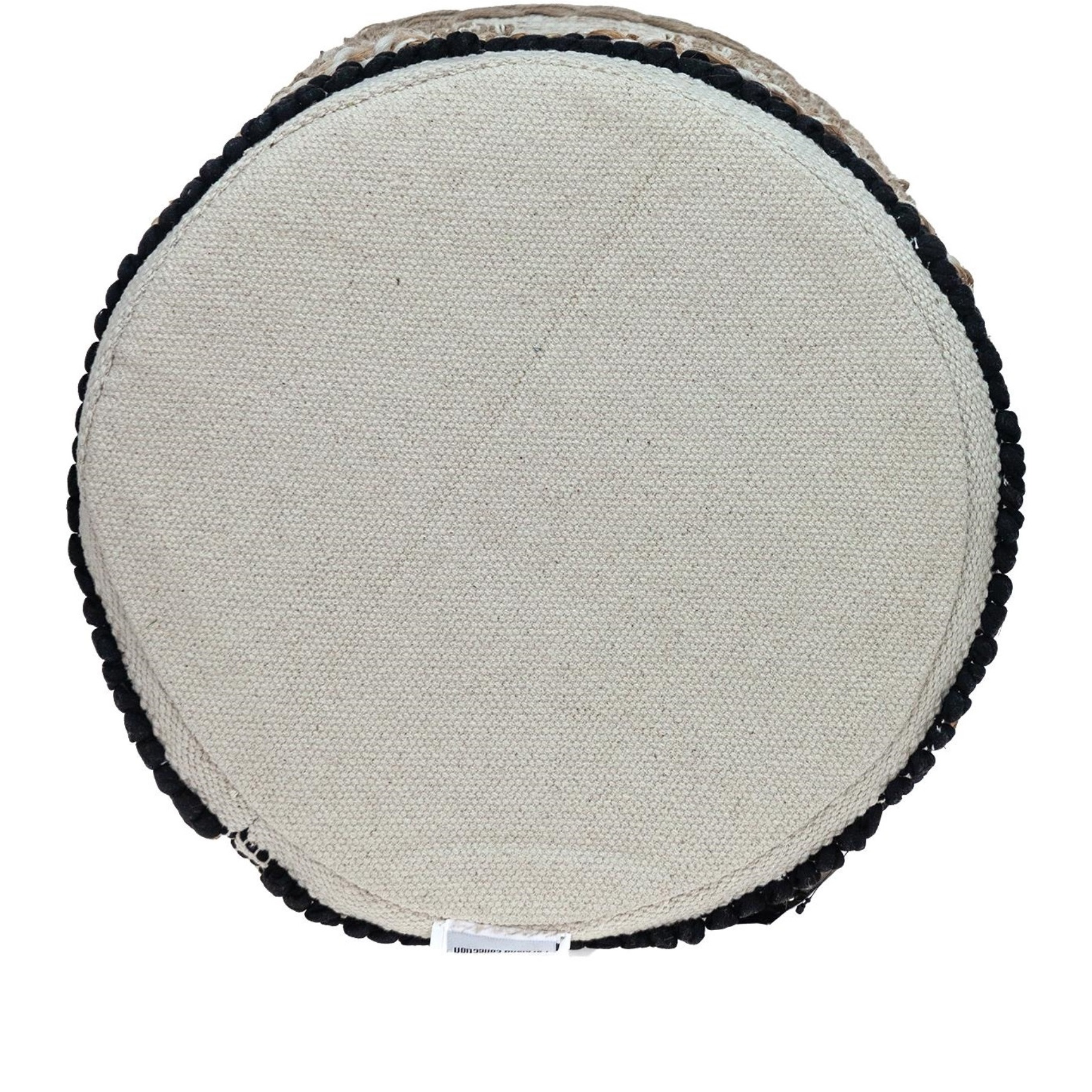 Parkland Collection Guroom Transitional Beige Cotton Wooden Stool