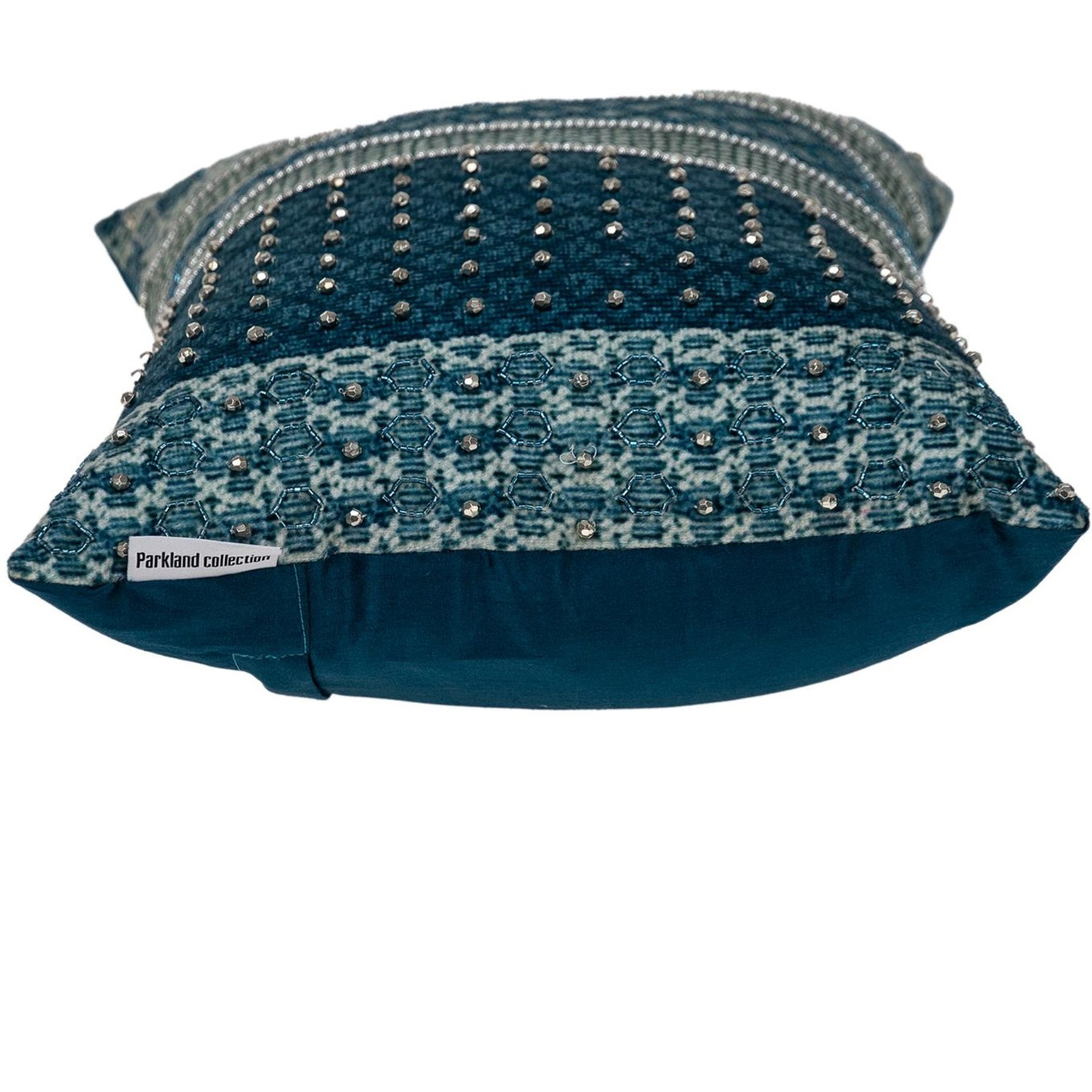 Parkland Collection Petunia Transitional Green Throw Pillow
