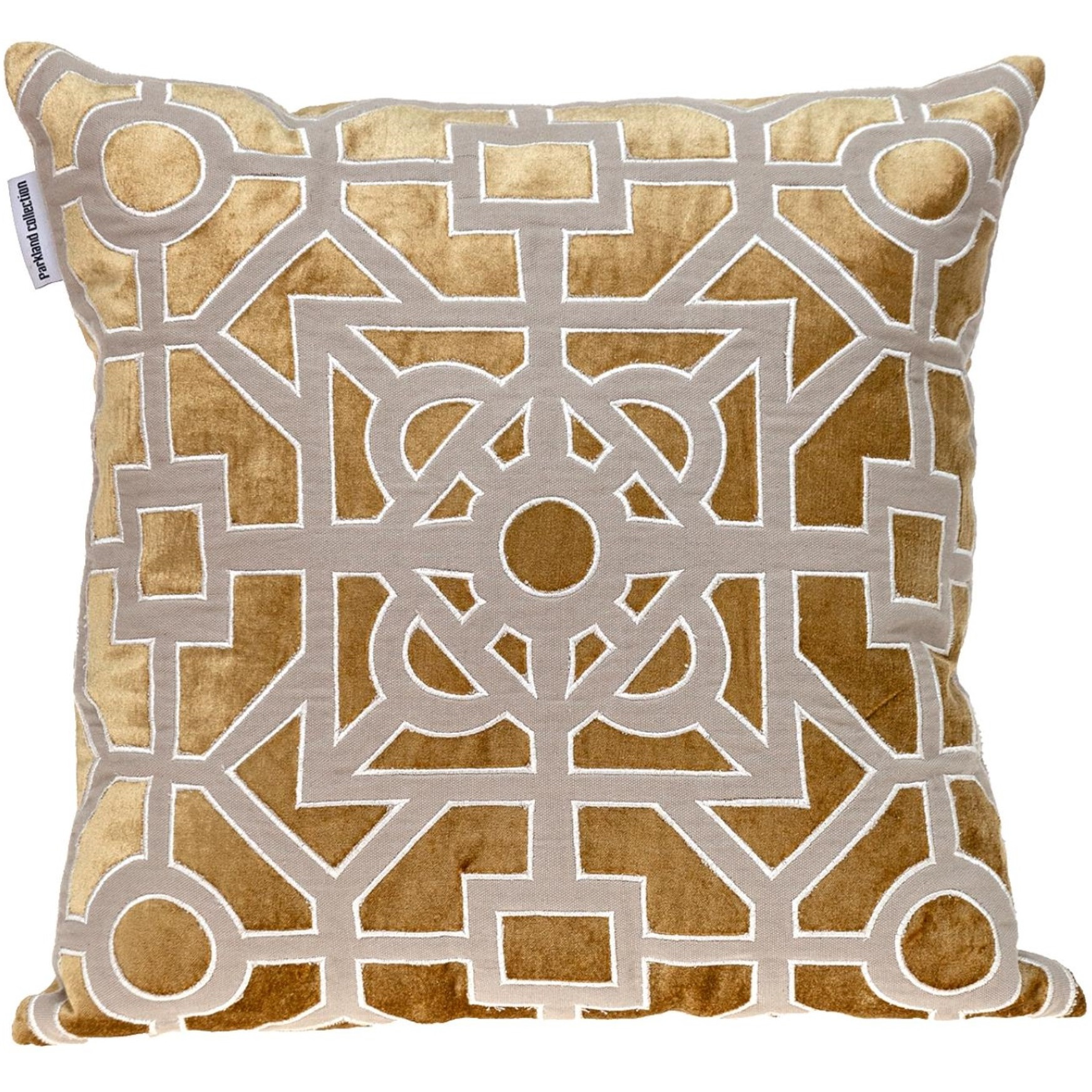 Parkland Collection Hazel Transitional Beige Throw Pillow