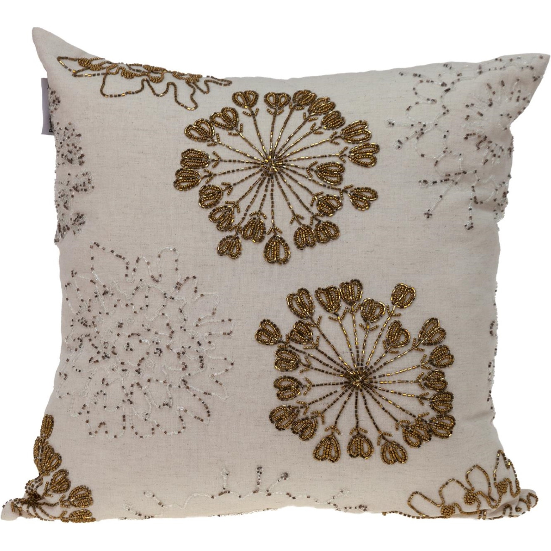 Parkland Collection Periwinkle Transitional Beige Throw Pillow
