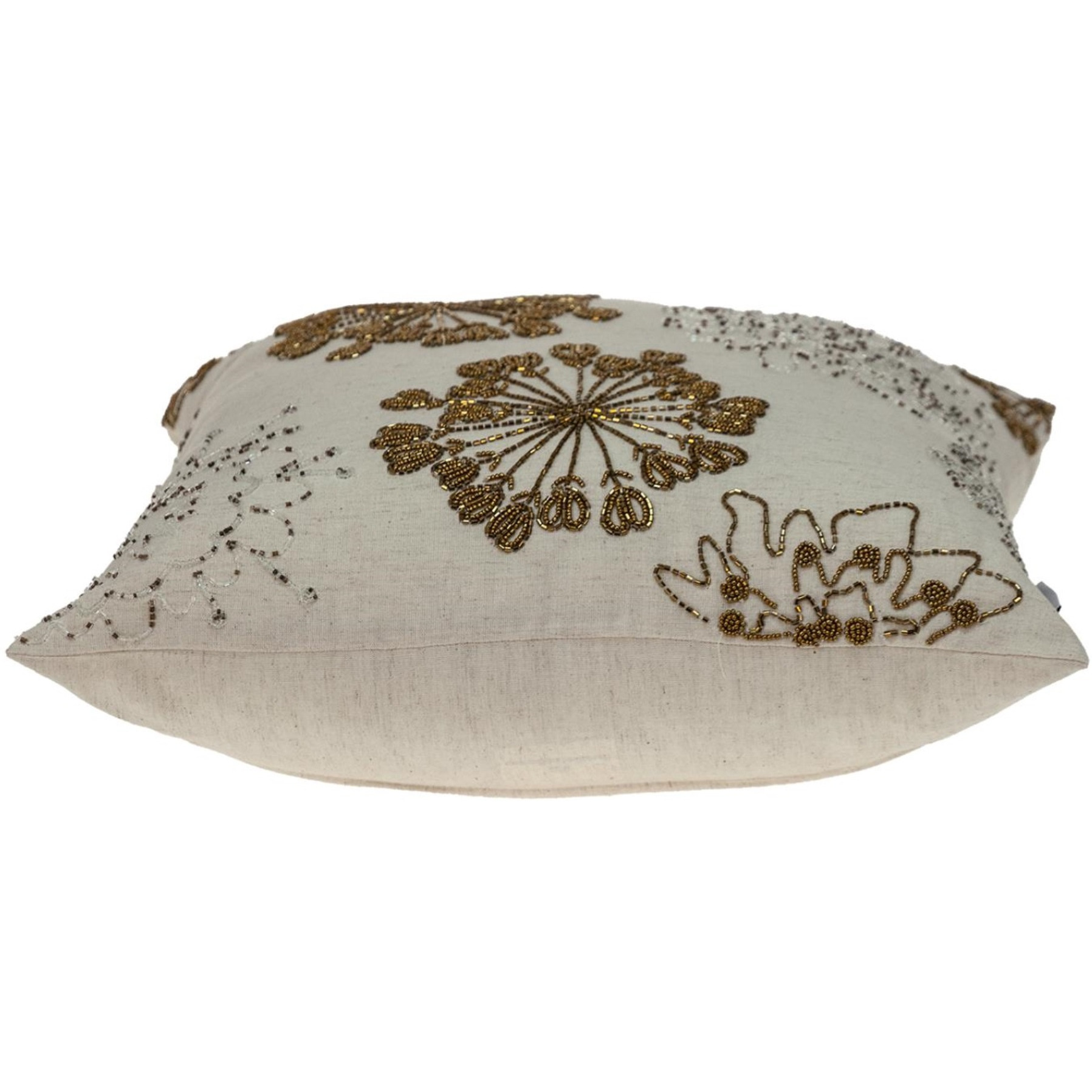 Parkland Collection Periwinkle Transitional Beige Throw Pillow