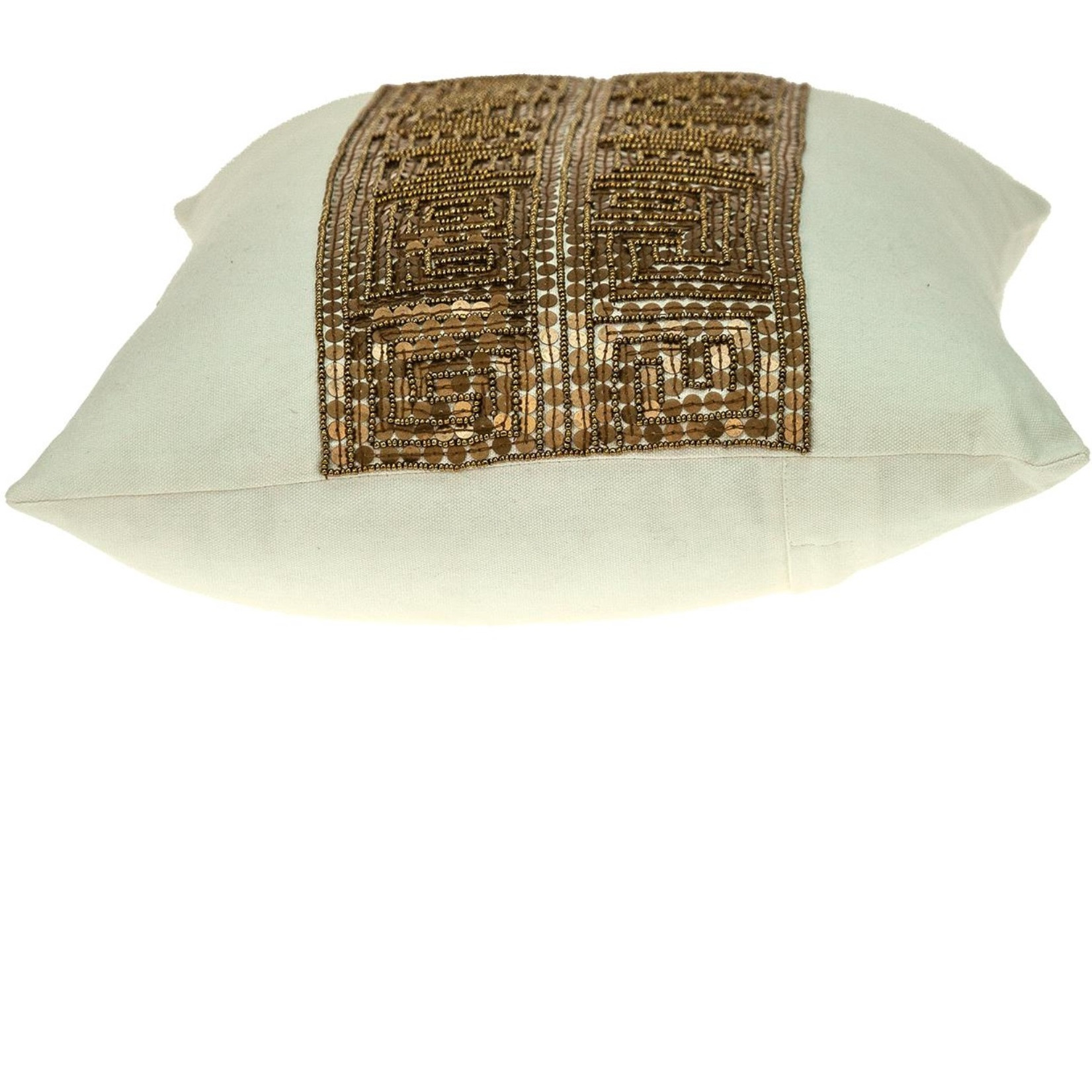 Parkland Collection Misty Transitional White Throw Pillow