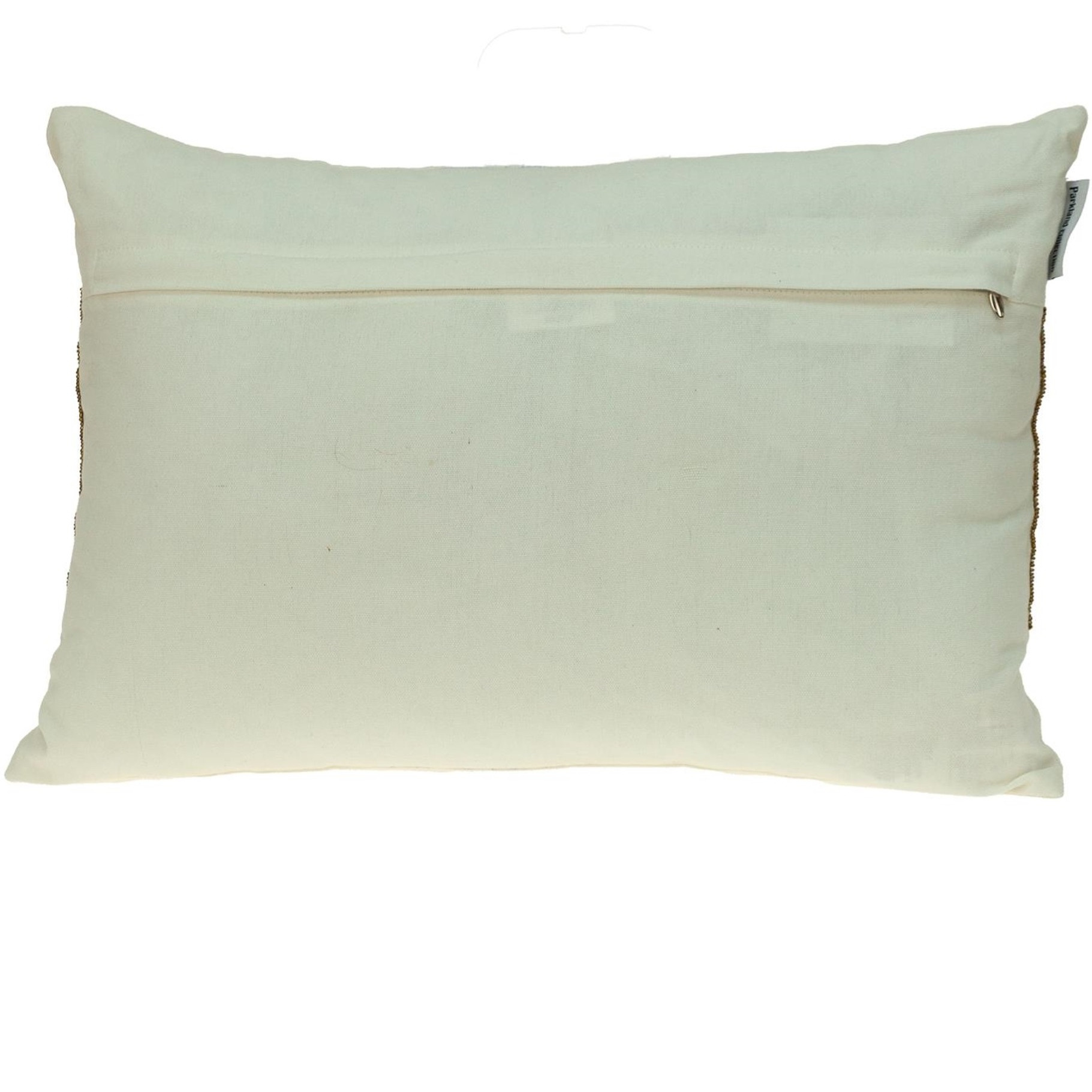 Parkland Collection Misty Transitional White Throw Pillow