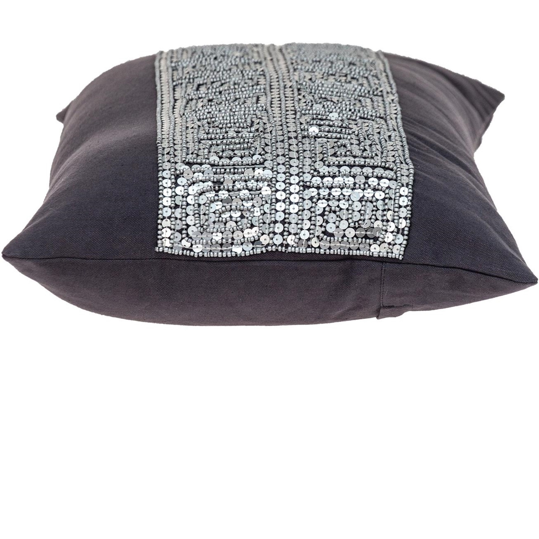 Parkland Collection Misty Transitional Gray Throw Pillow