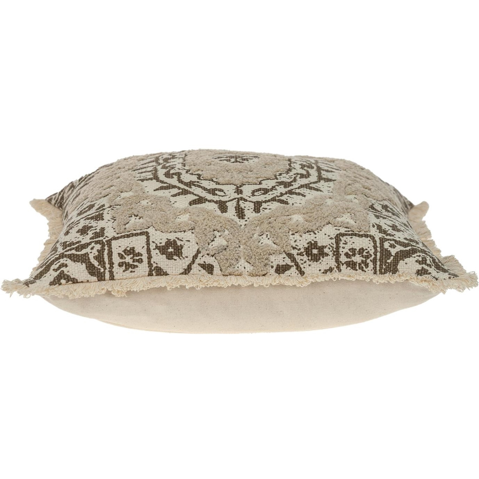 Parkland Collection Abu Transitional Beige Throw Pillow