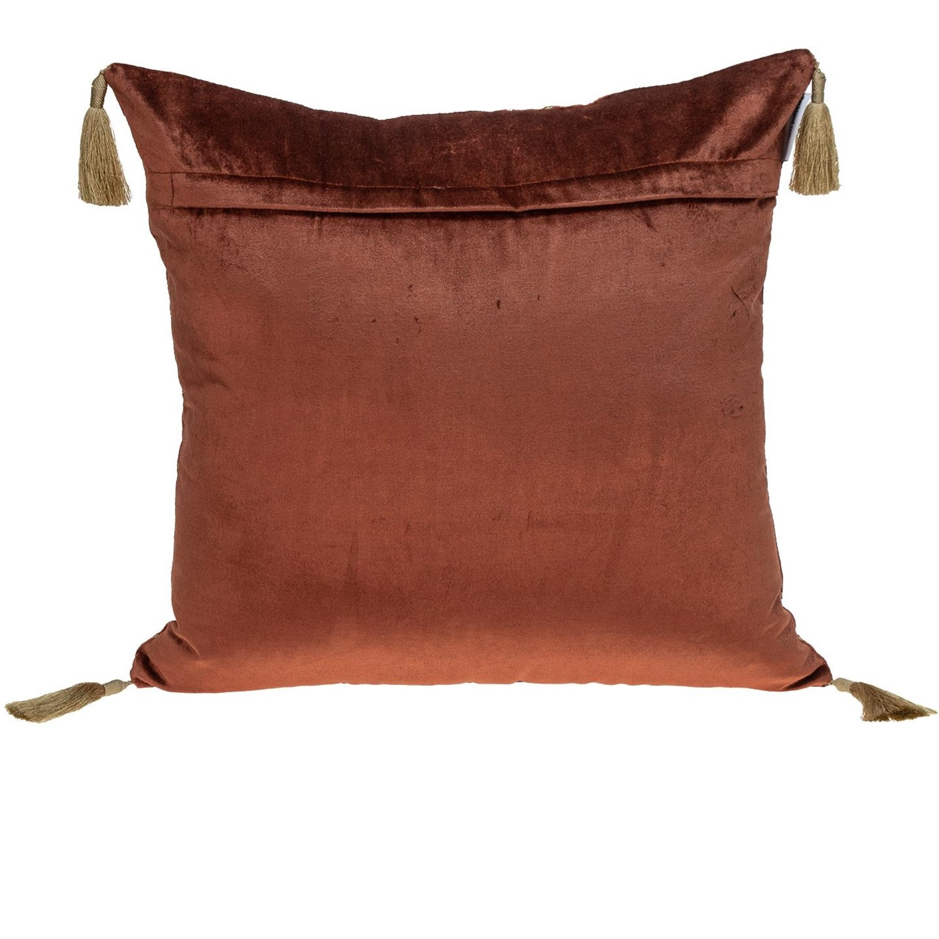 Parkland Collection Zella Transitional Burnt Orange Throw Pillow