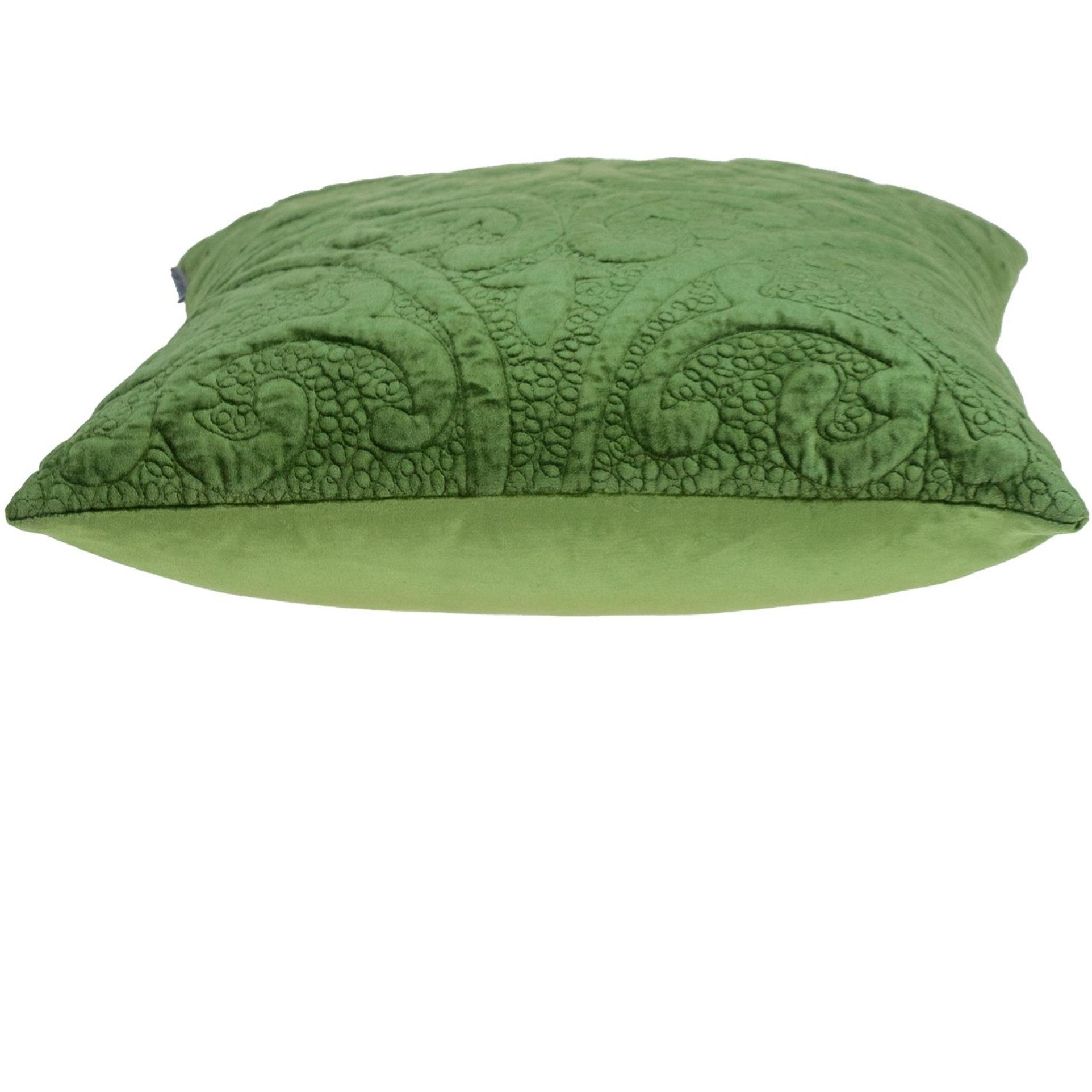 Parkland Collection Cristal Transitional Olive Throw Pillow