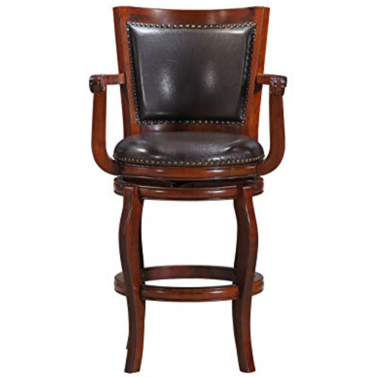 Jones 29" Swivel Bar Stool - Brown, Cherry