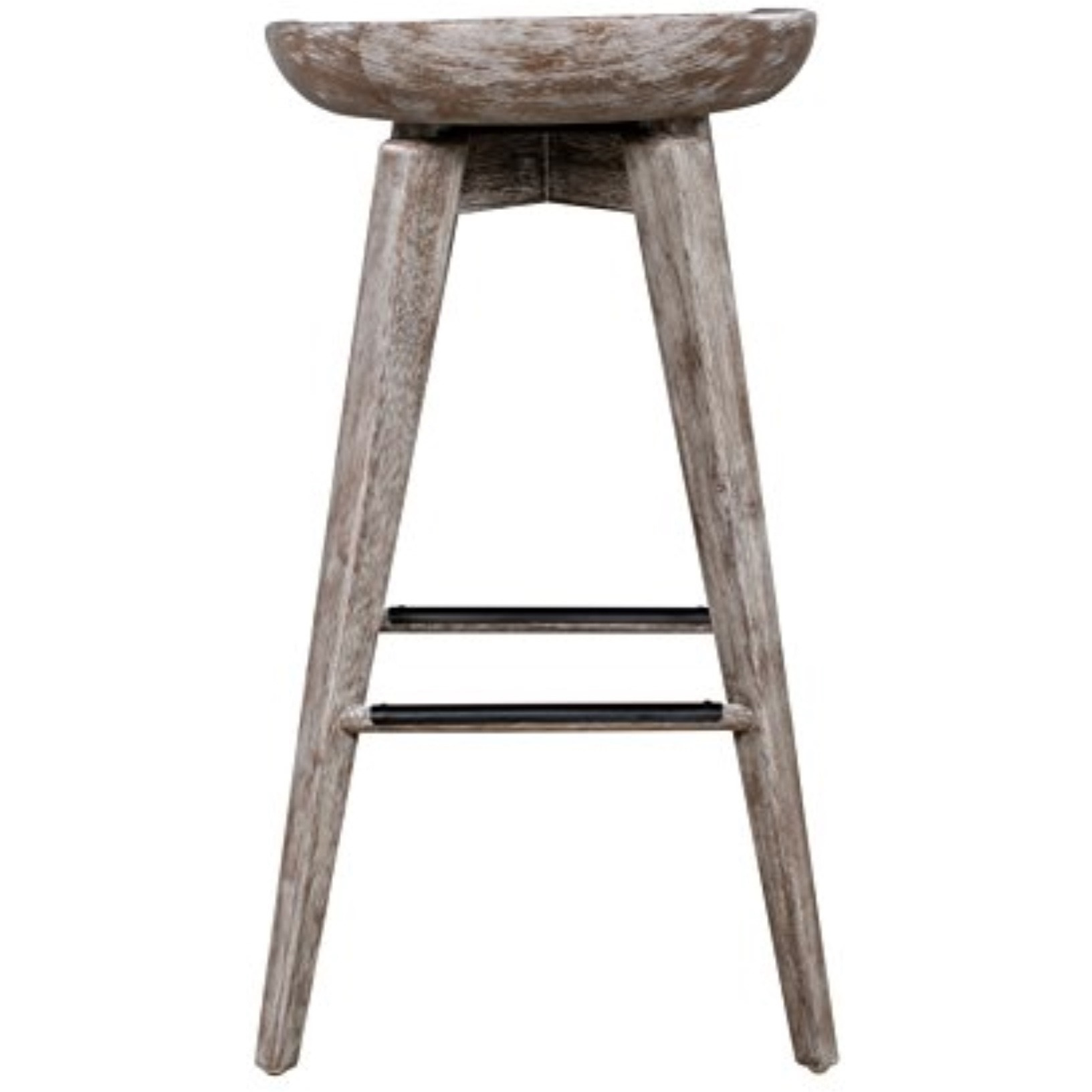 29" Bali Swivel Barstool [Barnwood Wire-Brush]