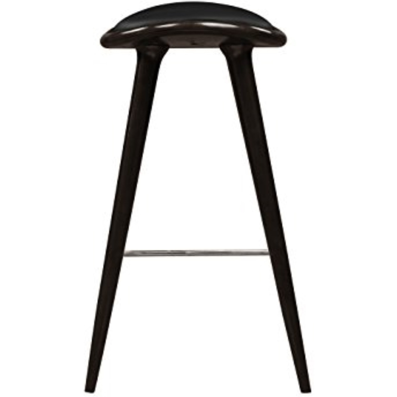 Lucio Oval Stool, Cappuccino with black PU