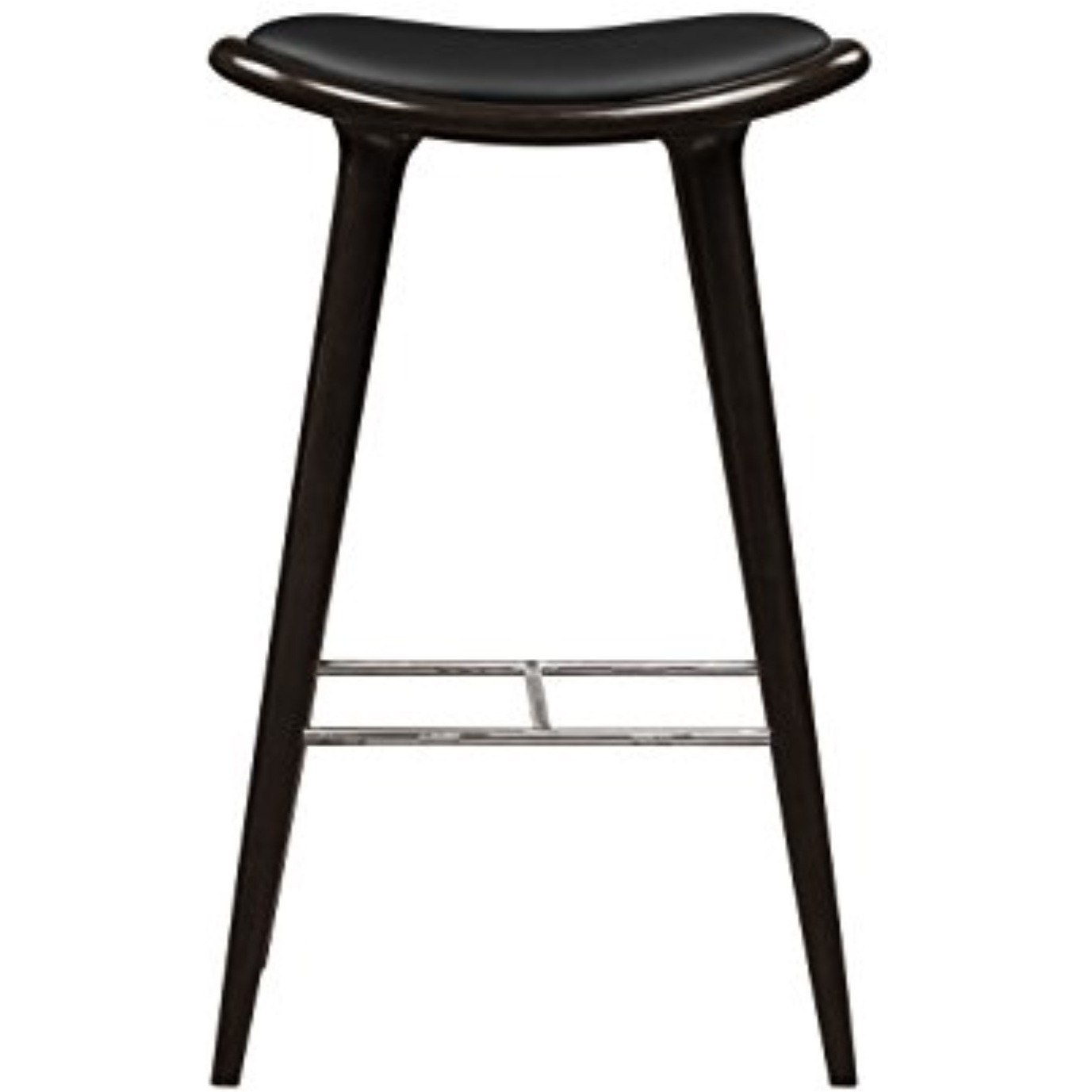 Lucio Oval Stool, Cappuccino with black PU