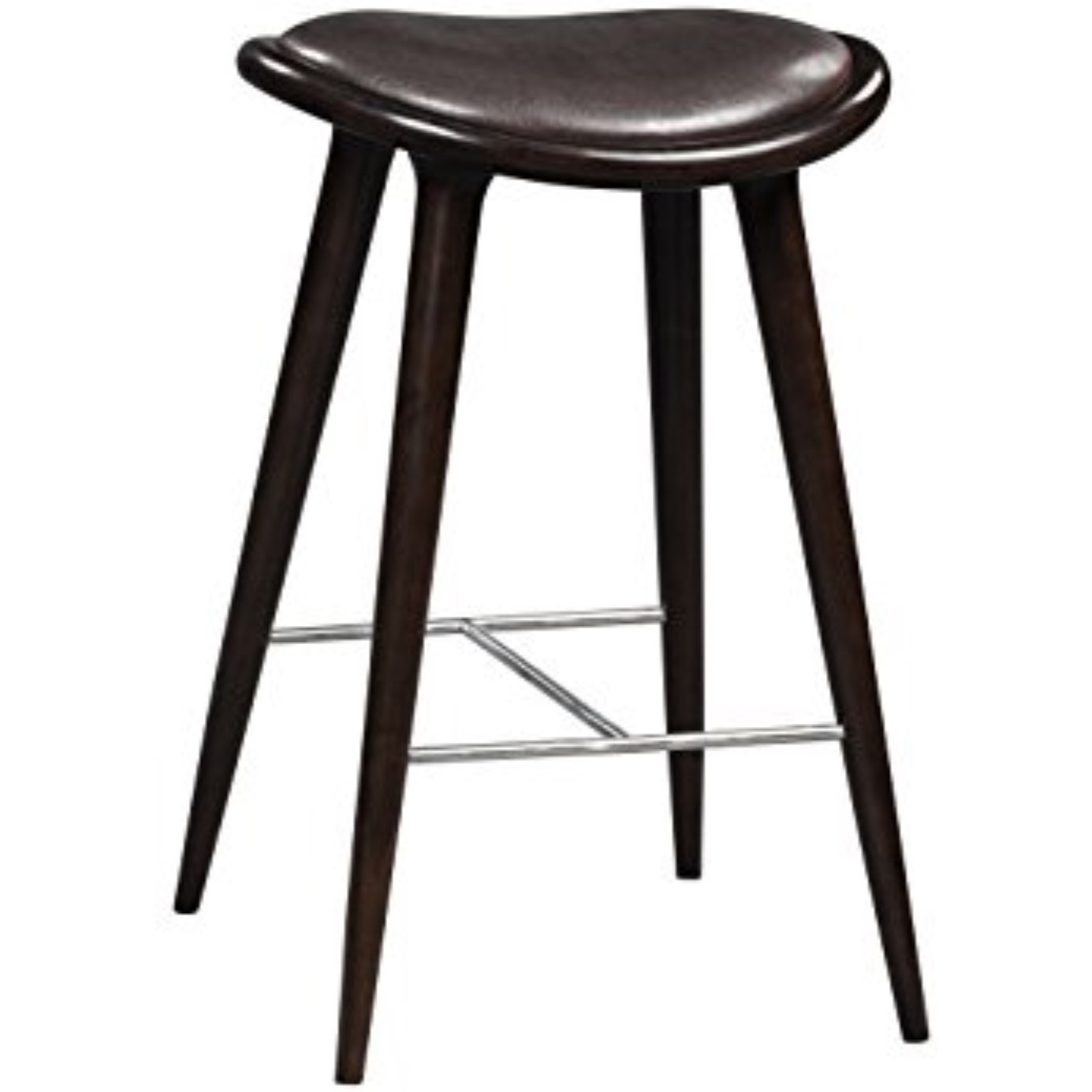 Lucio Oval Stool, Cappuccino with brown PU
