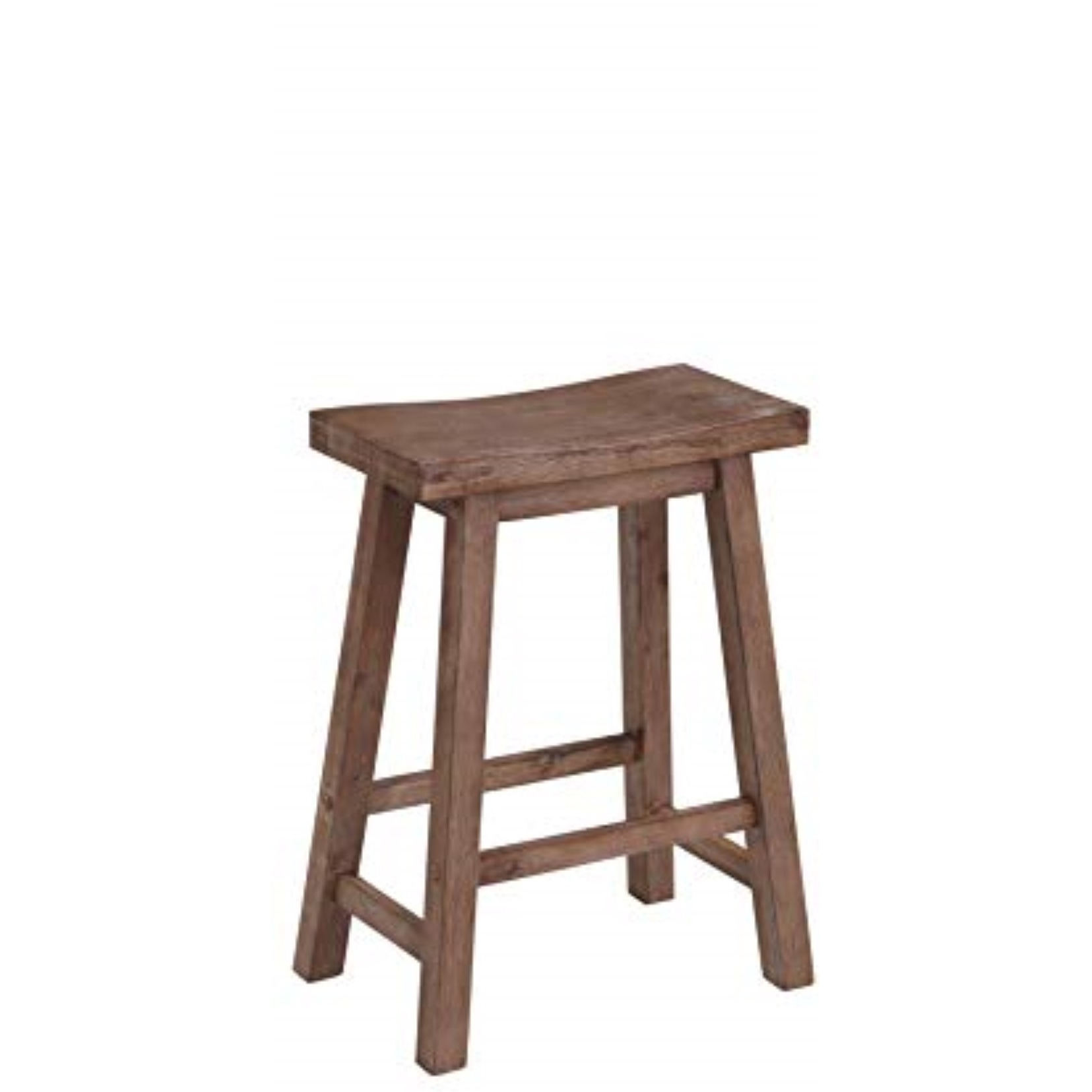 24" Sonoma Saddle Stool [Barnwood Wire-Brush]