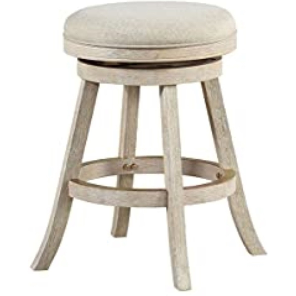 Fenton Swivel Counter Stool [Ivory Wire-Brush]