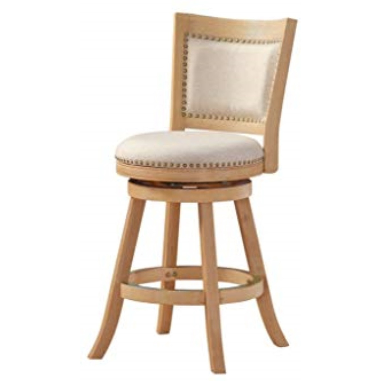 Melrose Swivel Barstool [Ivory Wire-Brush]