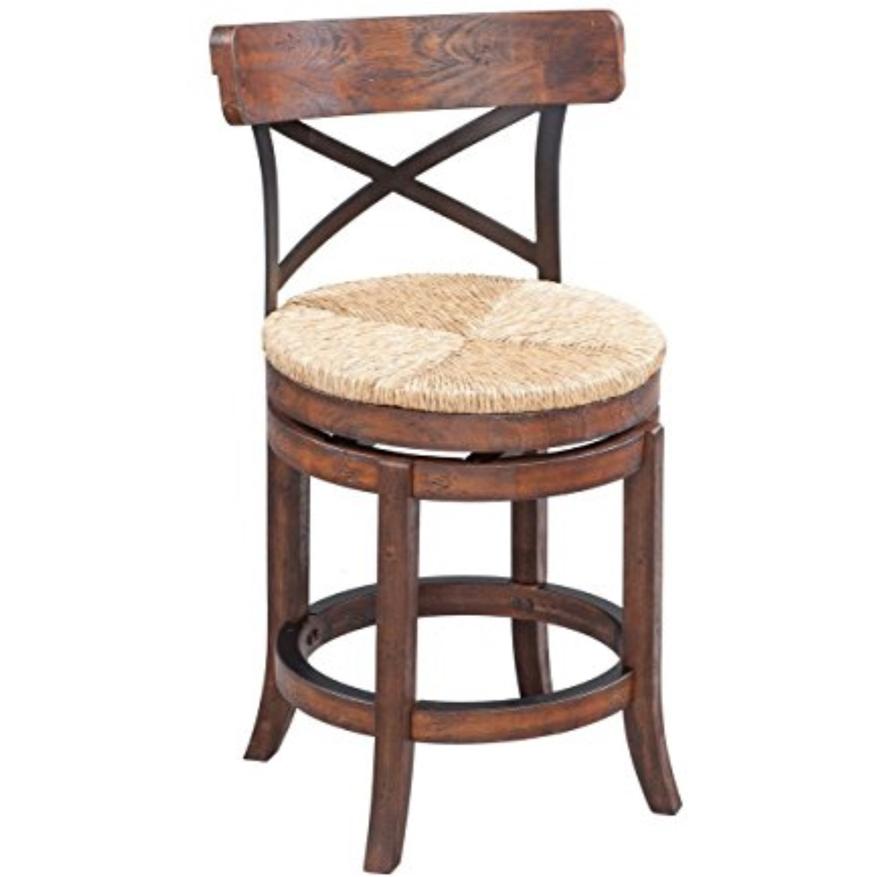 24" Myrtle Swivel Counter Stool [Mahogany]