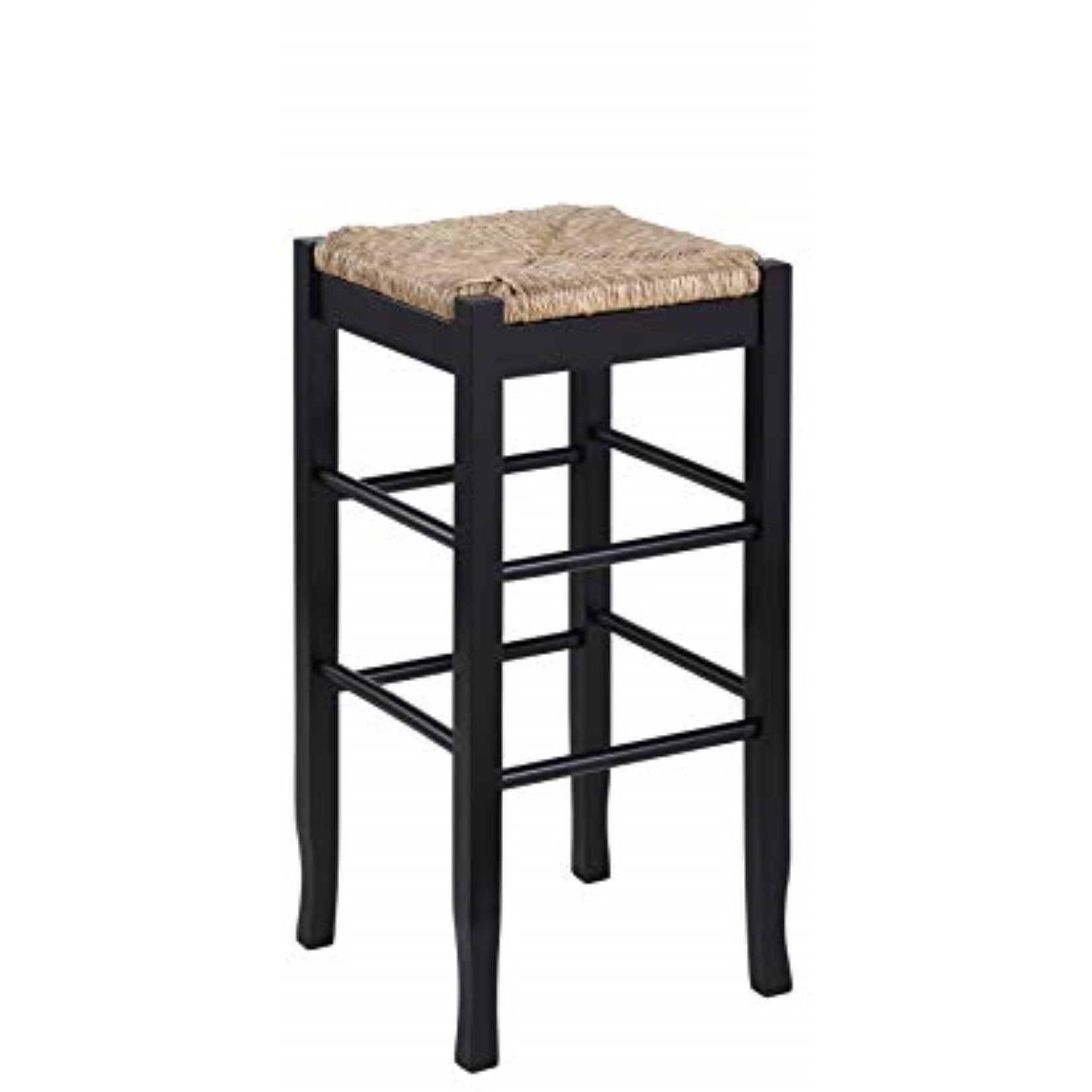 29" SQUARE RUSH BARSTOOL [BLACK]
