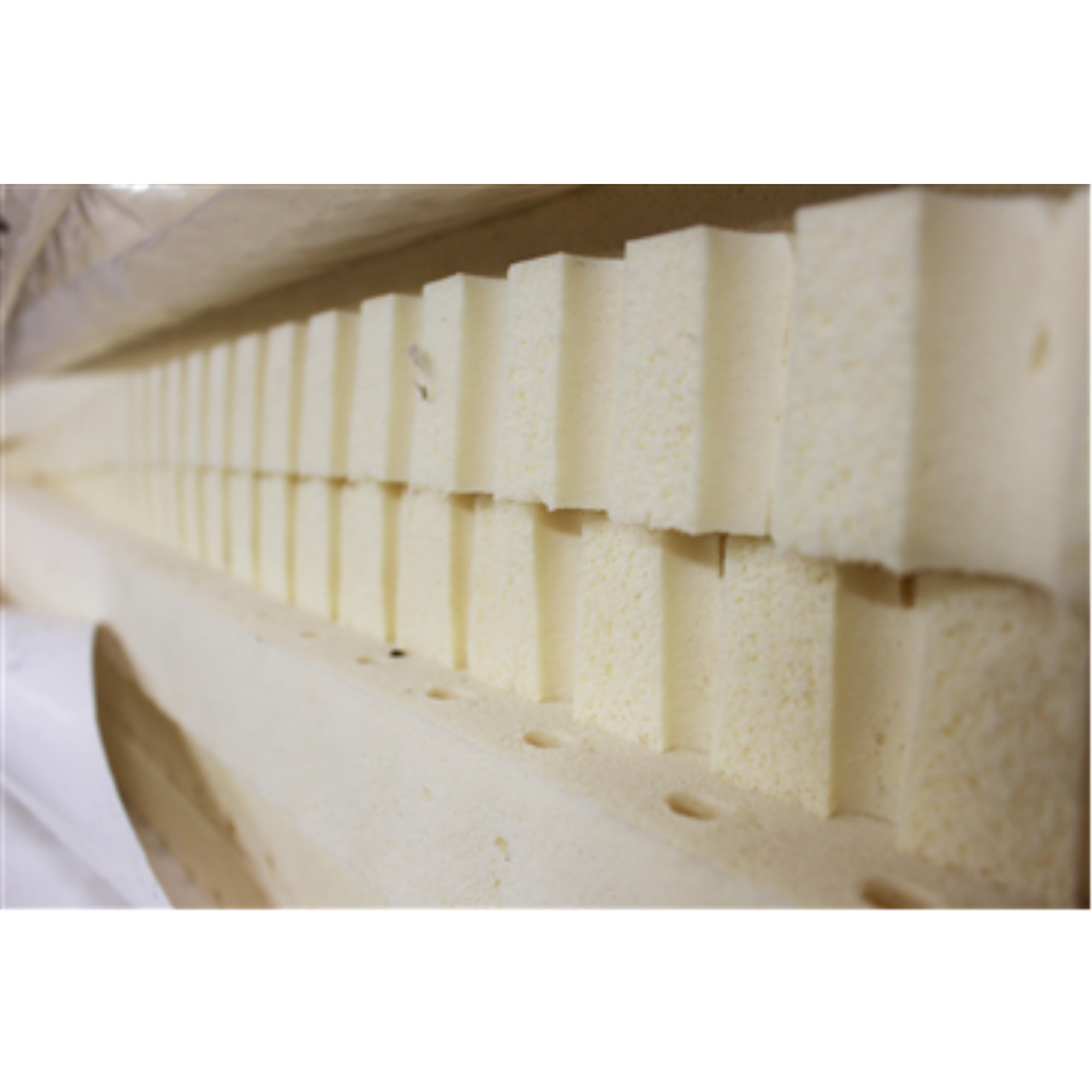 Green Cotton Cali King Mattress with 3" Natural Latex core in 100% Cotton Fabric Case