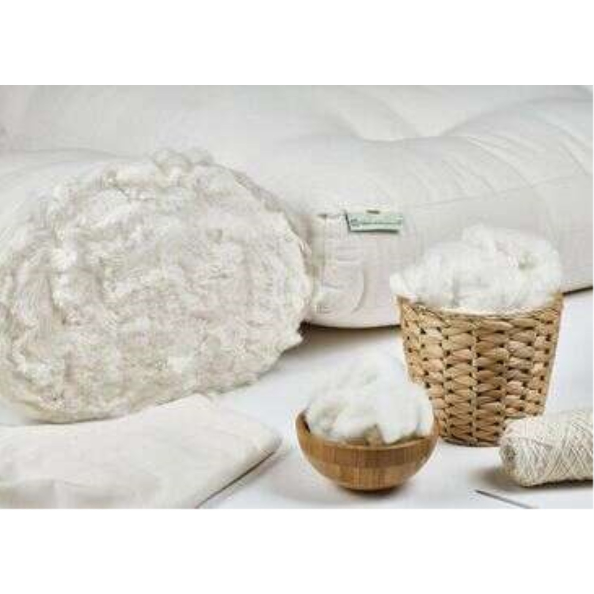 100% Organic Cotton Double 5" Futon  in Organic Twill Fabric Case