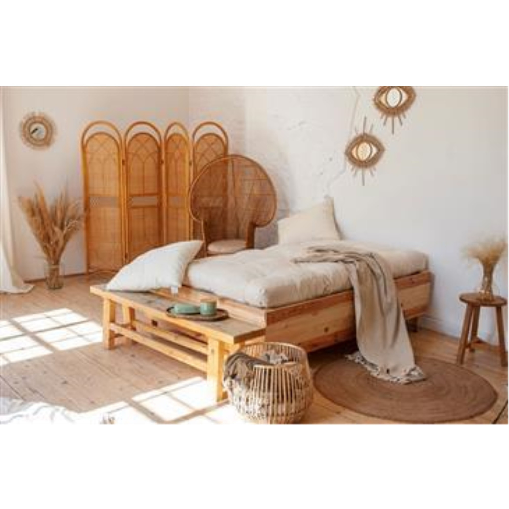 100% Organic Cotton and Wool Twin 5" Futon with 2" Foam core in Organic Twill Fabric Case