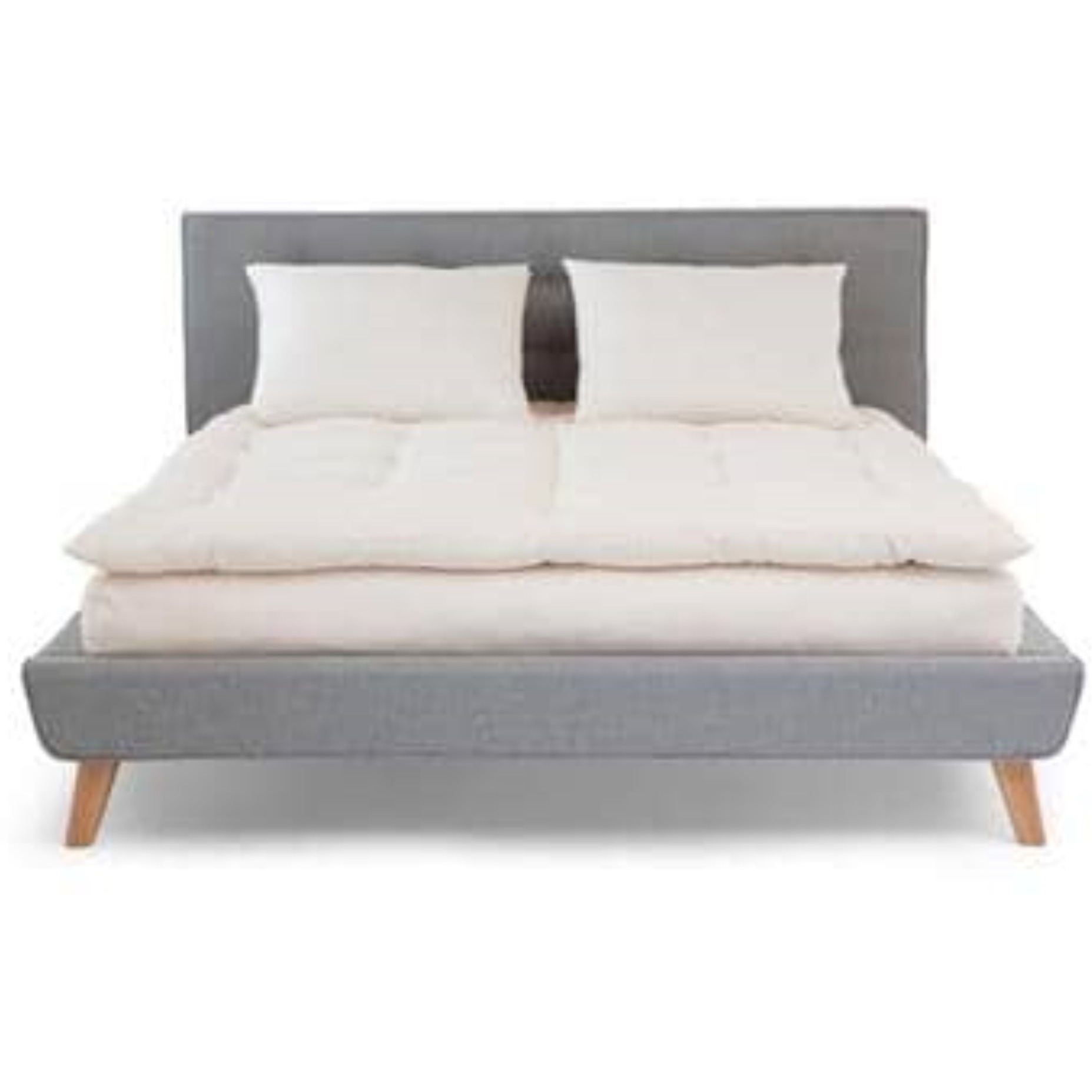 Organic Cotton Twin Topper  in 100% Organic Twill Fabric Case