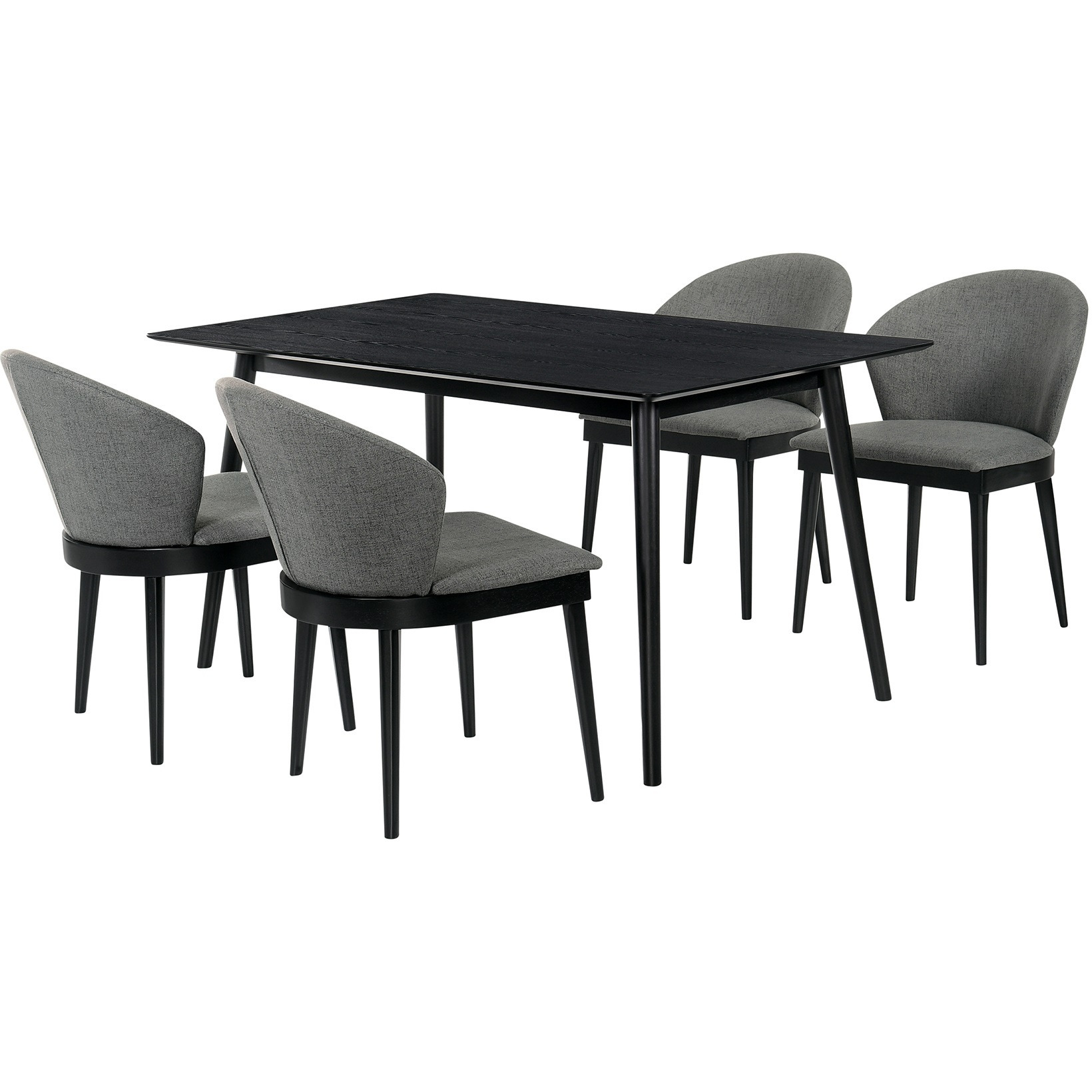 Westmont and Juno Charcoal and Black 5 Piece Dining Set