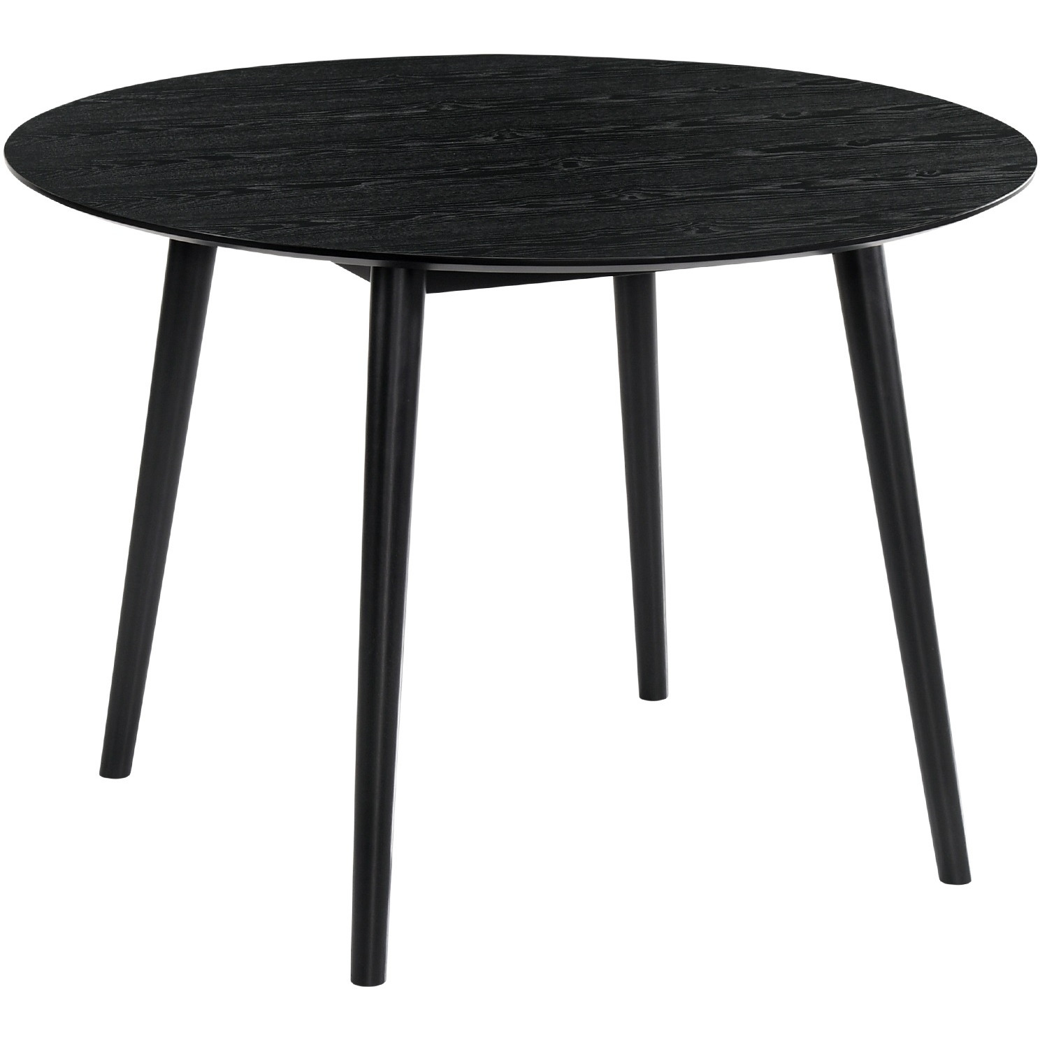 Arcadia 42" Round Dining Table in Black Wood