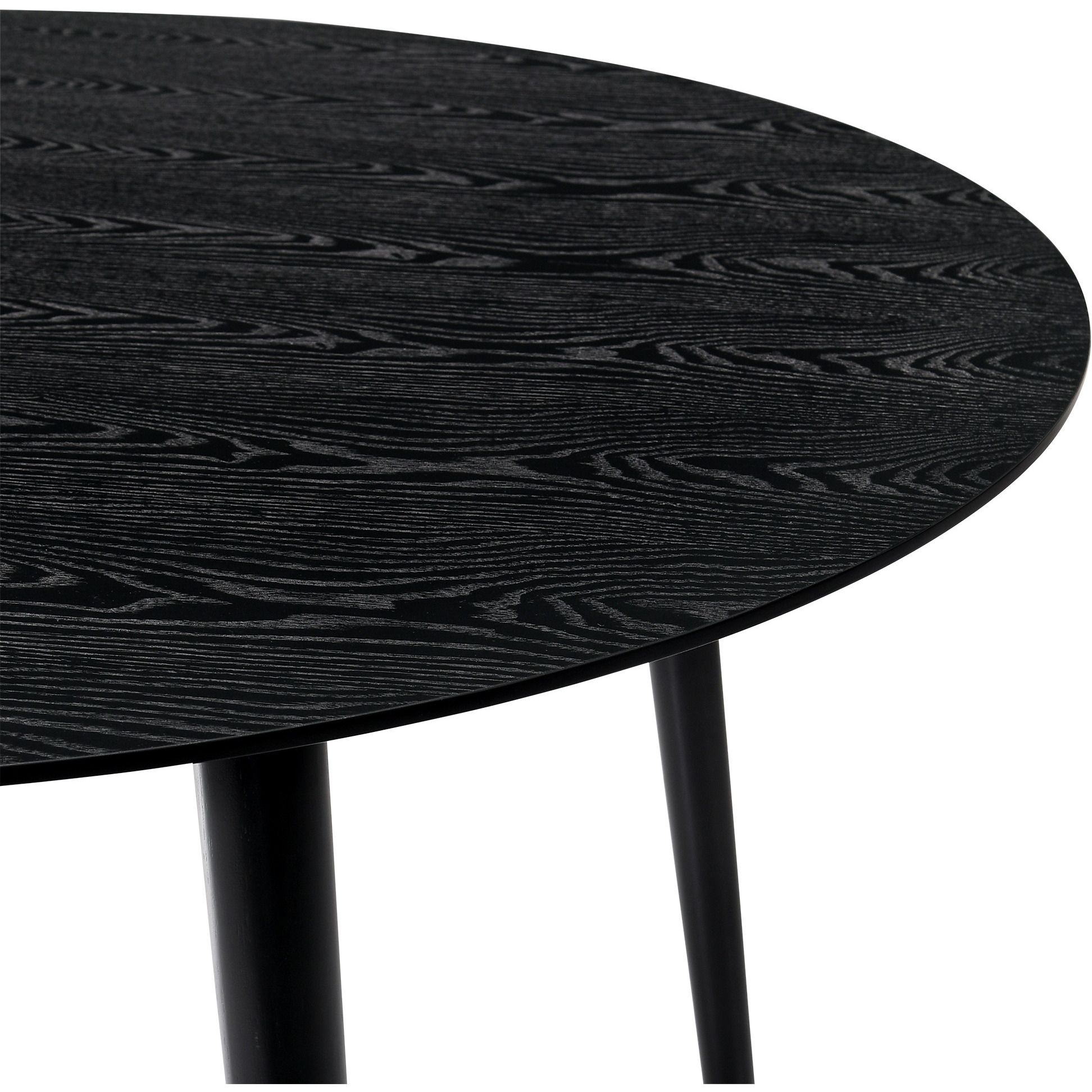 Arcadia 42" Round Dining Table in Black Wood