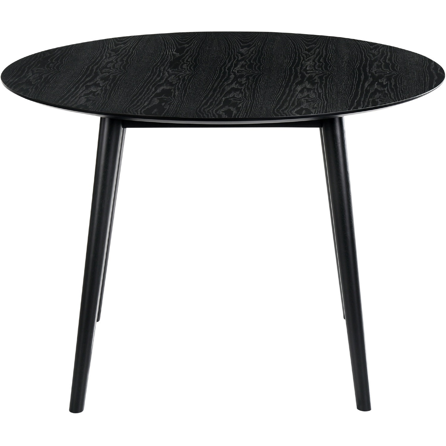 Arcadia 42" Round Dining Table in Black Wood