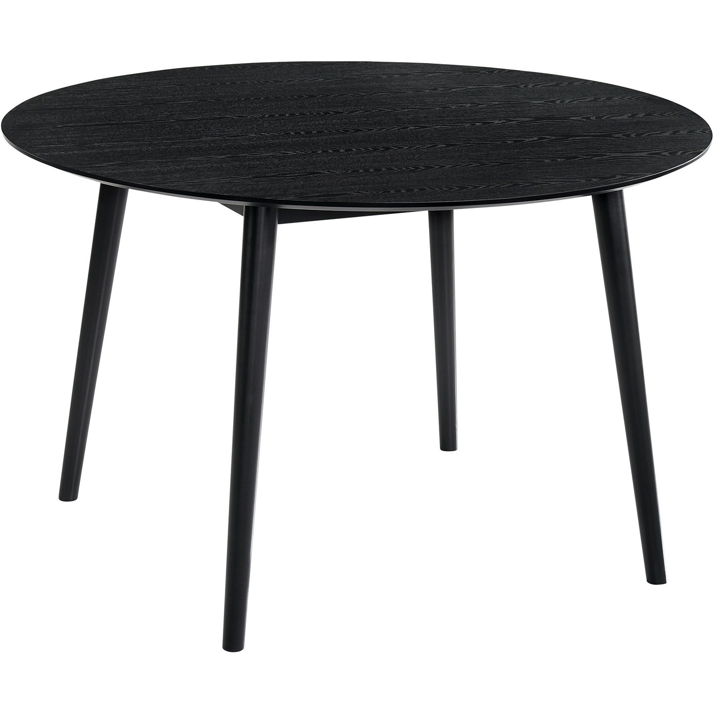 Arcadia 48" Round Dining Table in Black Wood