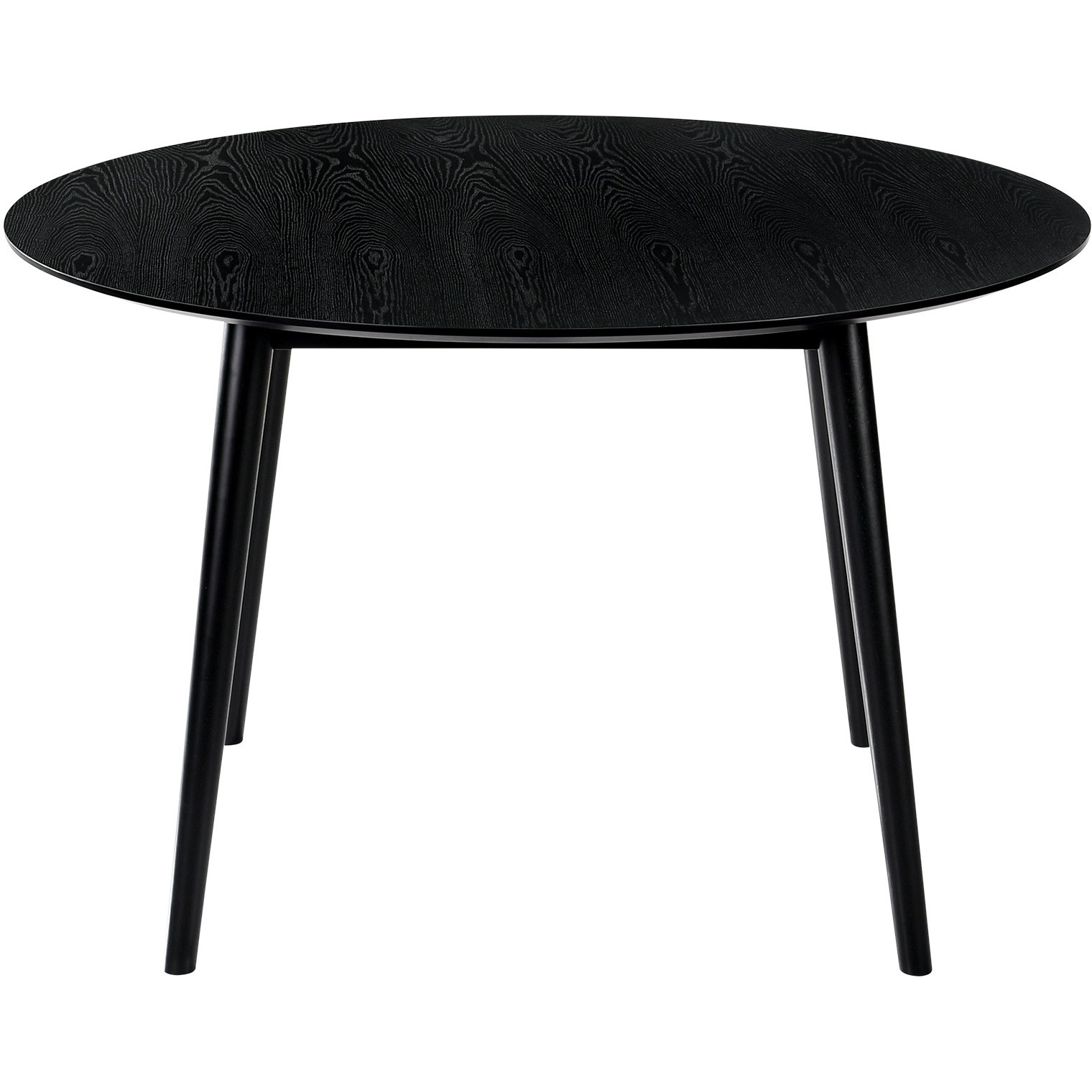 Arcadia 48" Round Dining Table in Black Wood