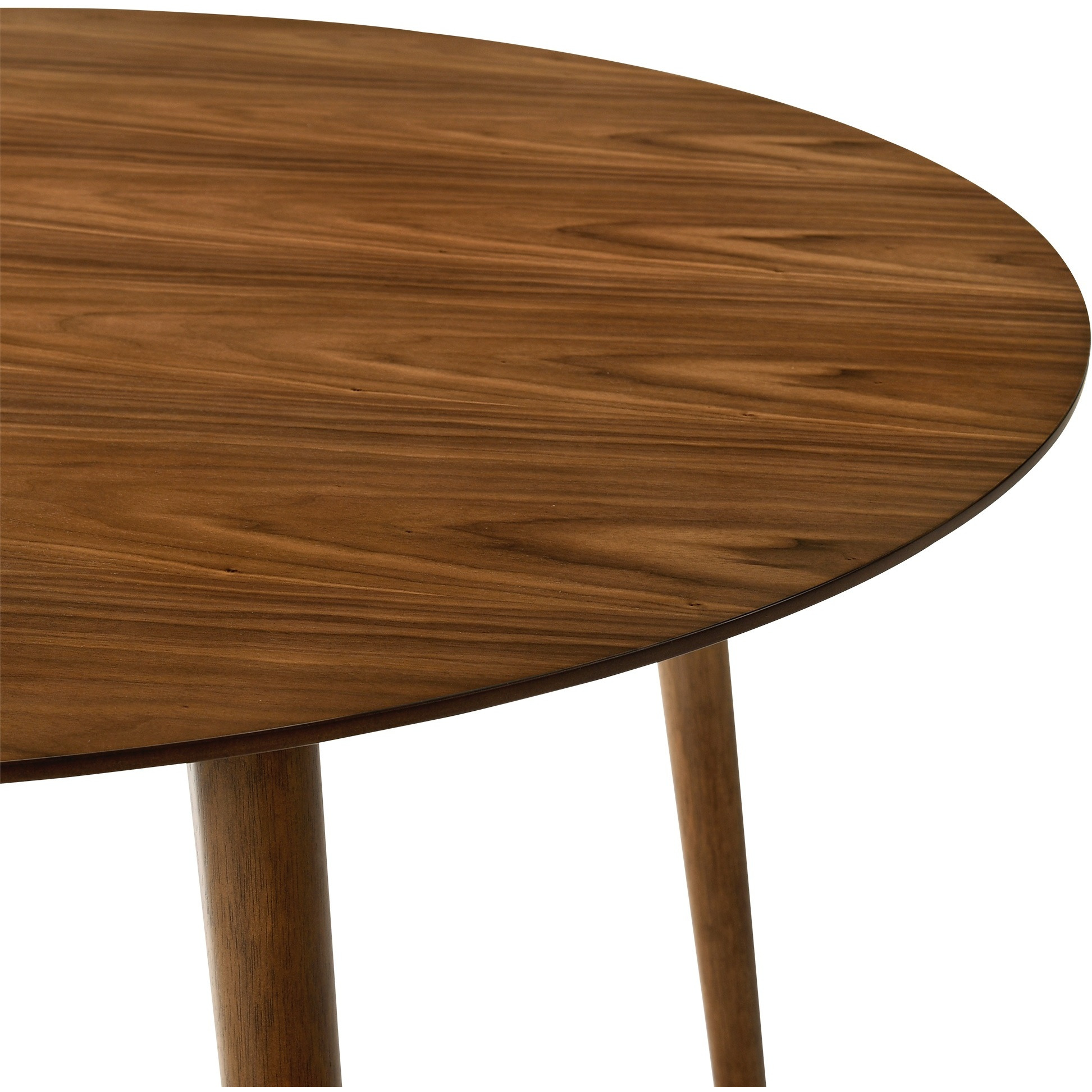 Arcadia 48" Round Dining Table in Walnut Wood