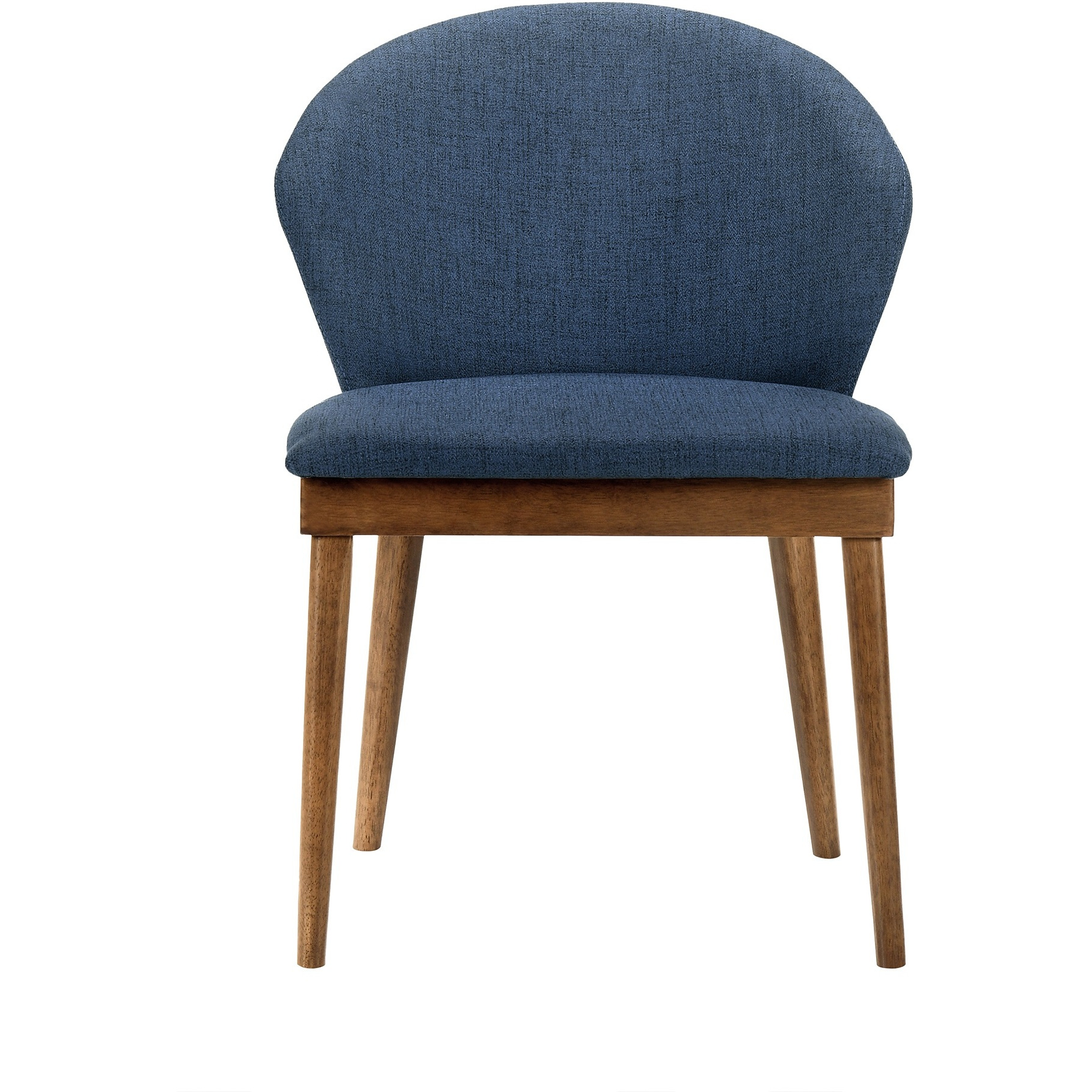 Arcadia and Juno 42" Round Blue and Walnut Wood 5 Piece Dining Set