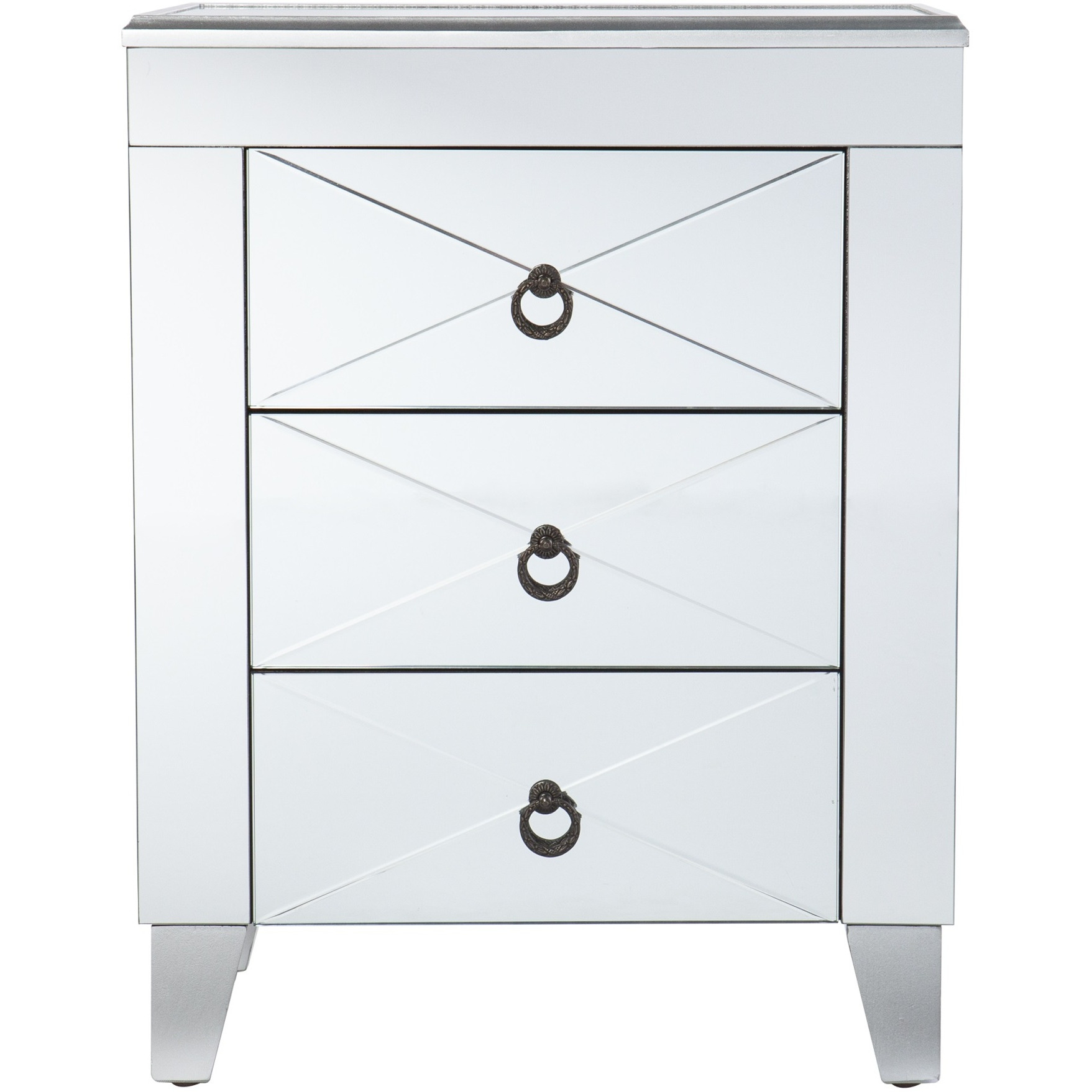 Cresheim Mirrored End Table w/ Drawers
