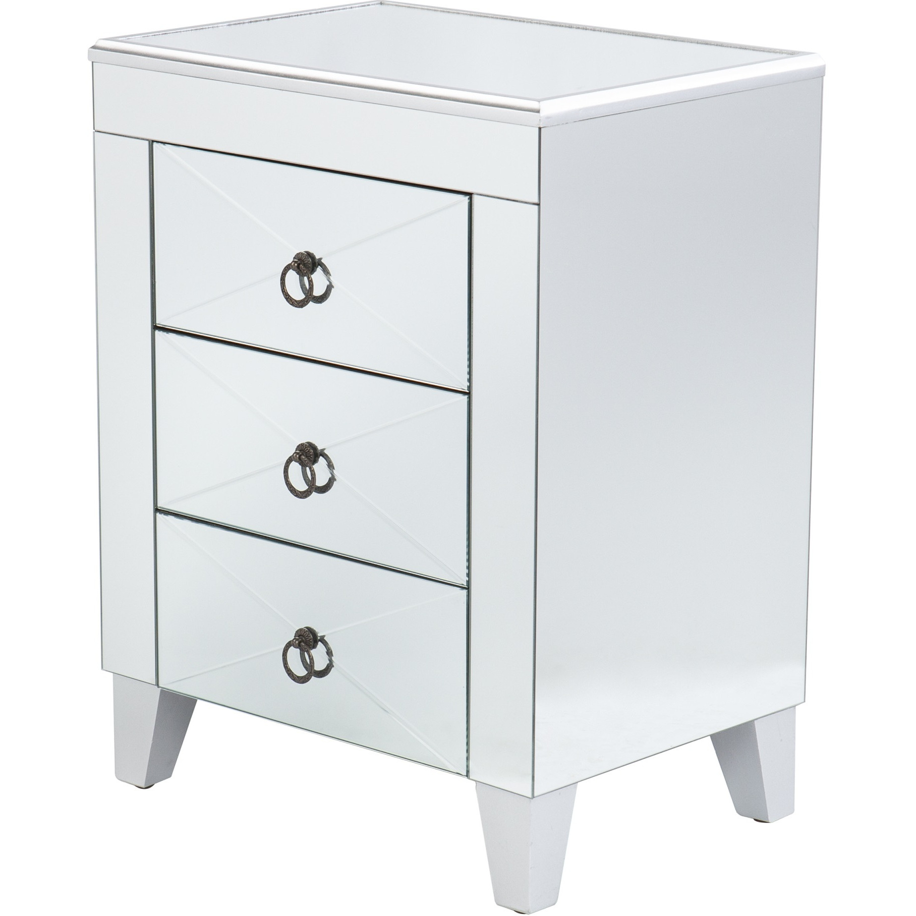 Cresheim Mirrored End Table w/ Drawers