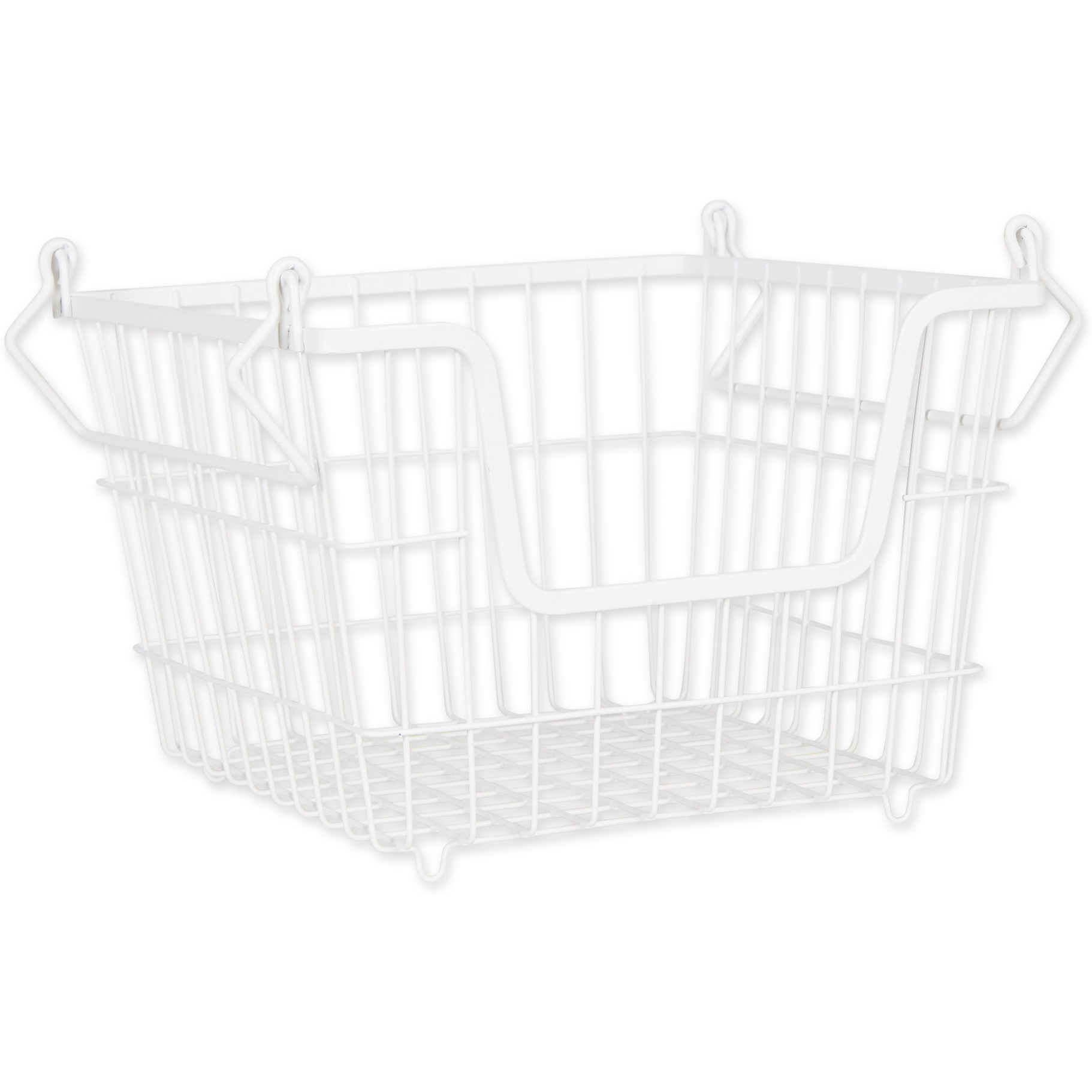 DII Metal Basket, White Square Medium 11x11x8
