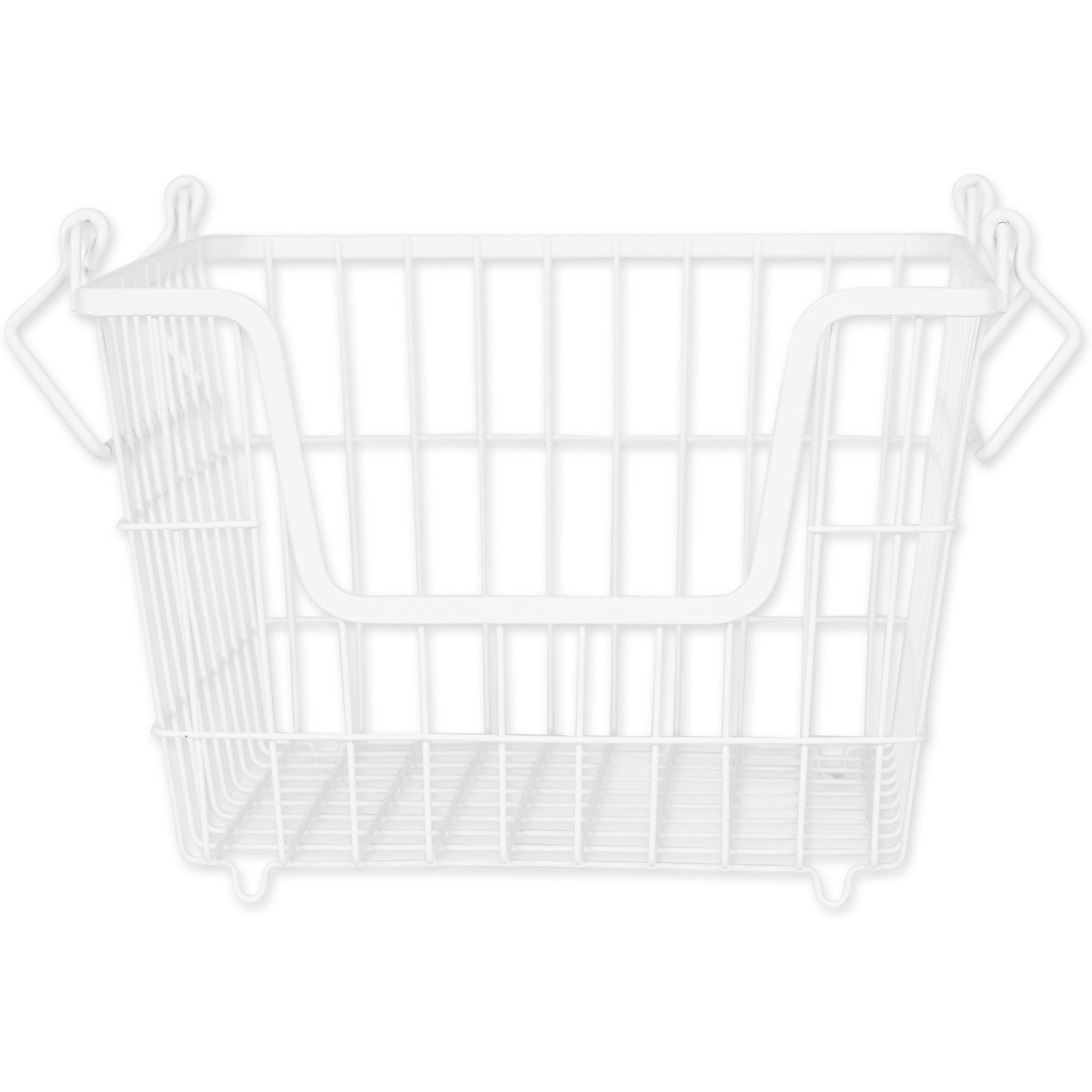 DII Metal Basket, White Square Medium 11x11x8