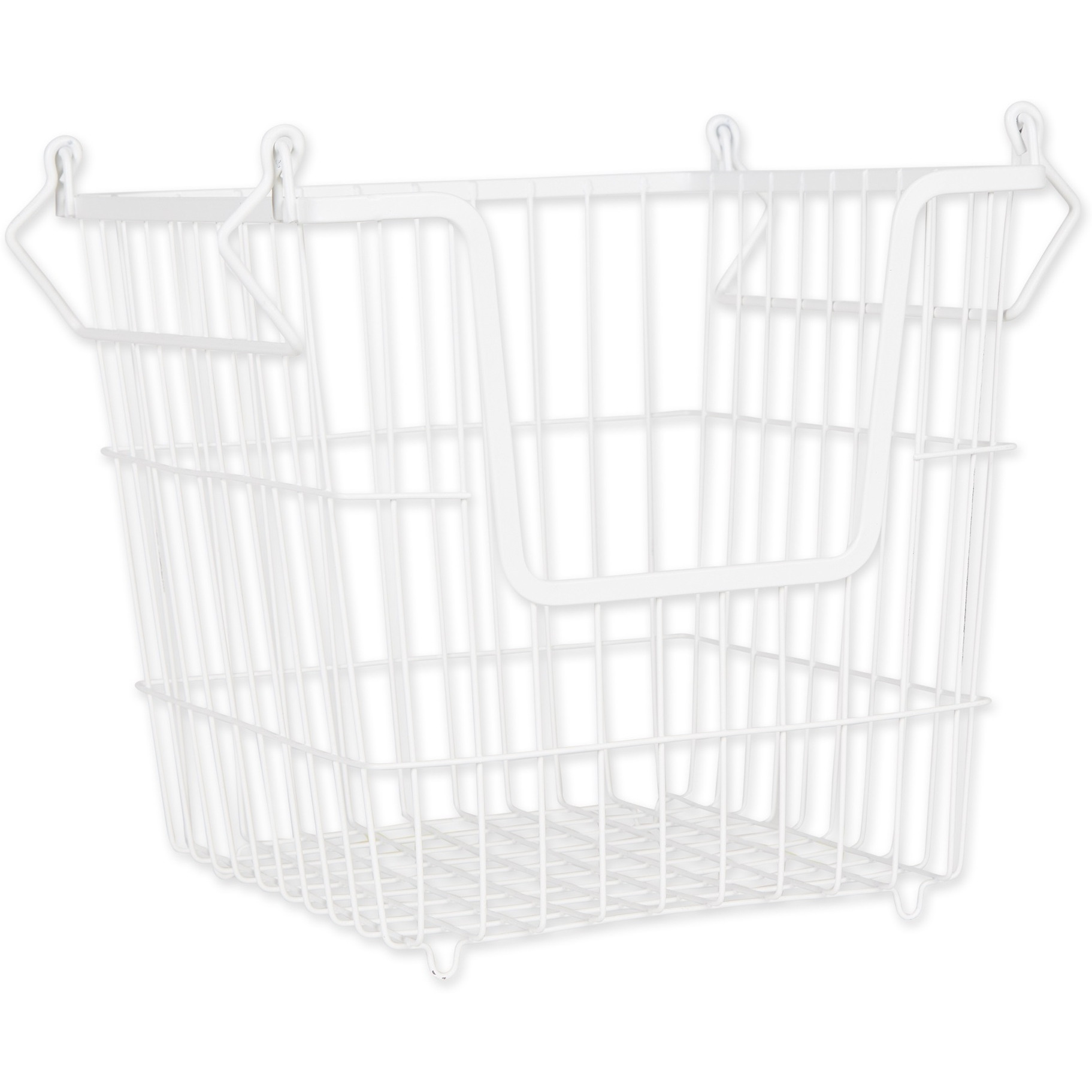 DII Metal Basket, White Square Large 11x11x11
