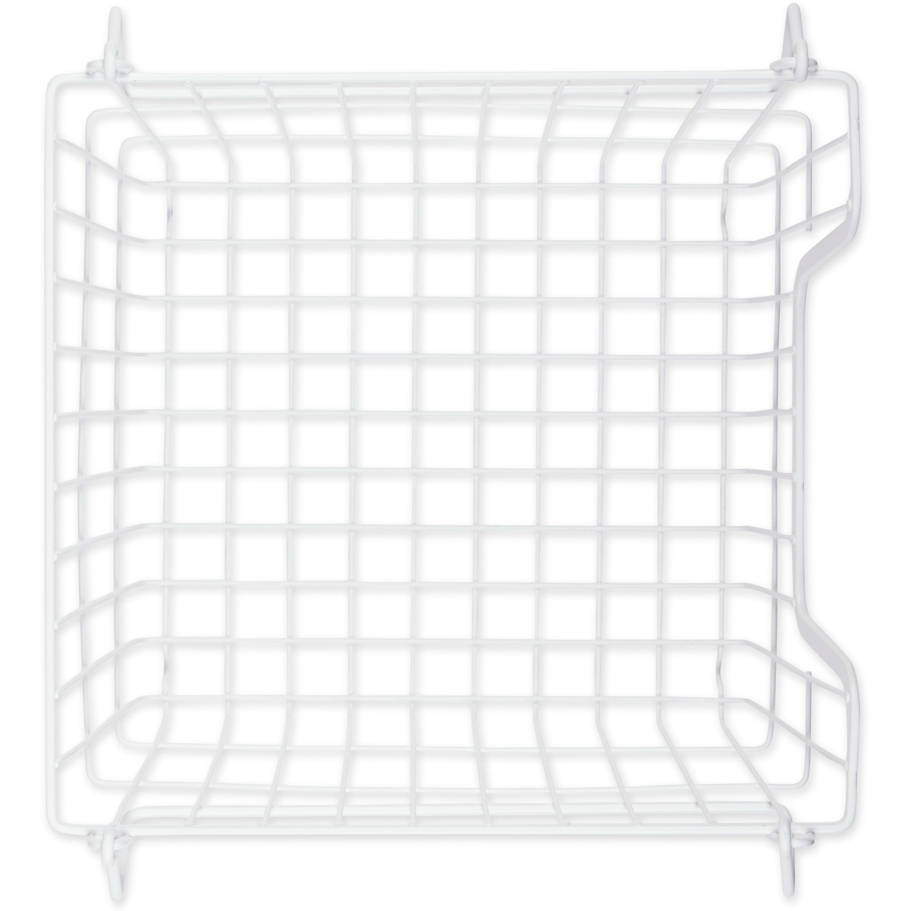 DII Metal Basket, White Square Large 11x11x11