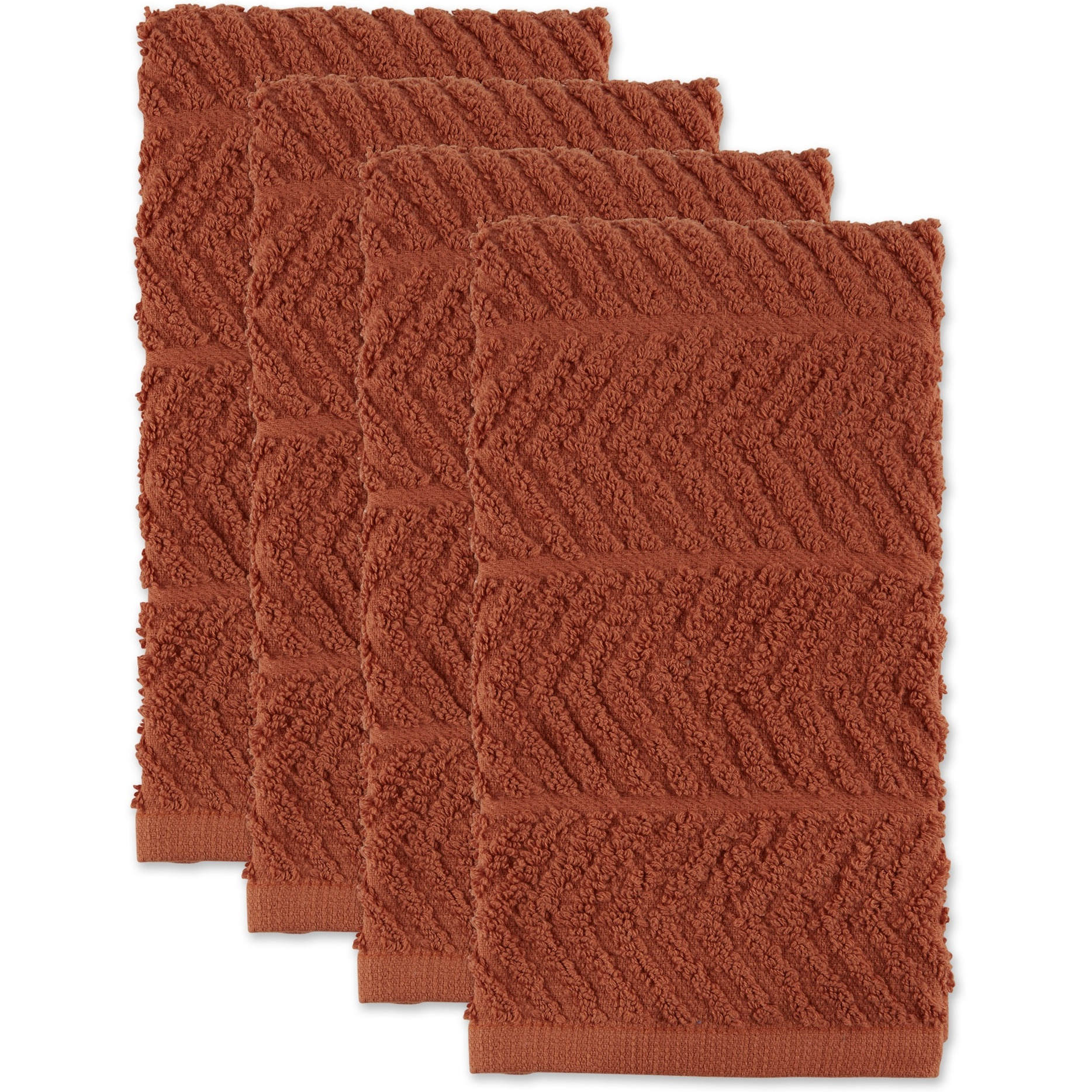 DII Spice Chevron Luxury Barmop (Set of 4)