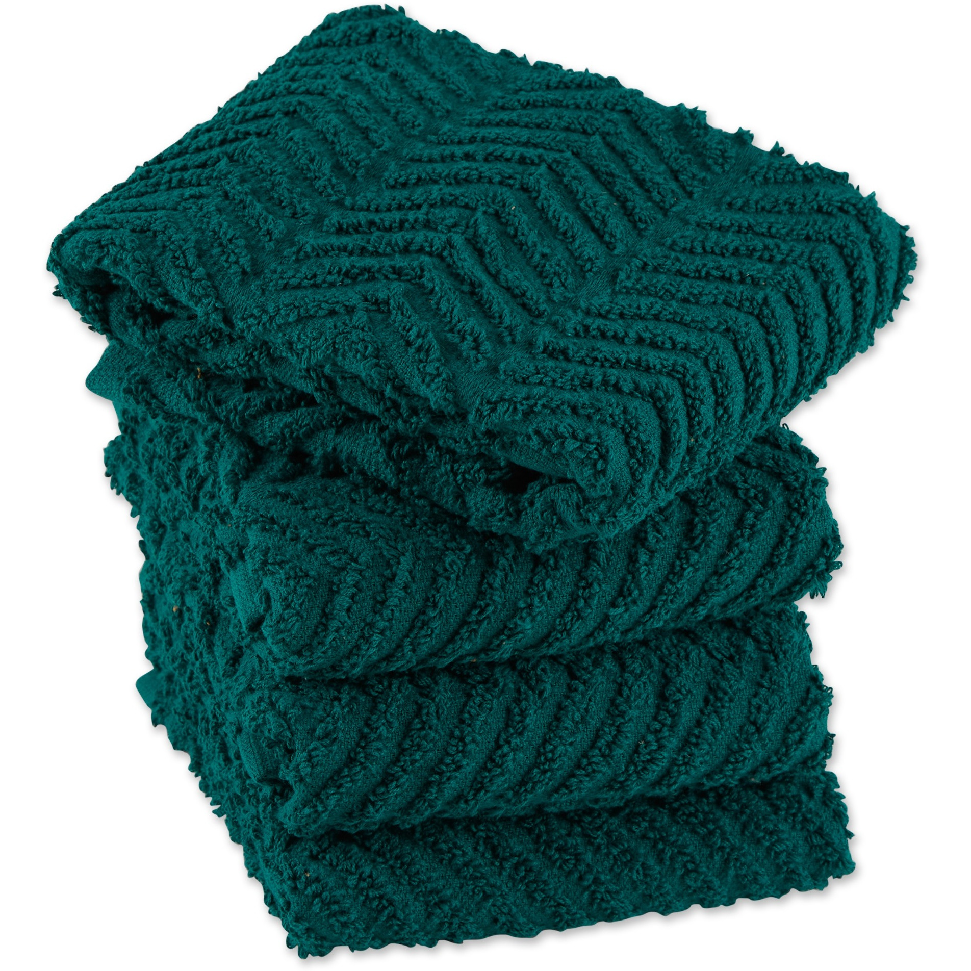 DII Teal Chevron Luxury Barmop (Set of 4)