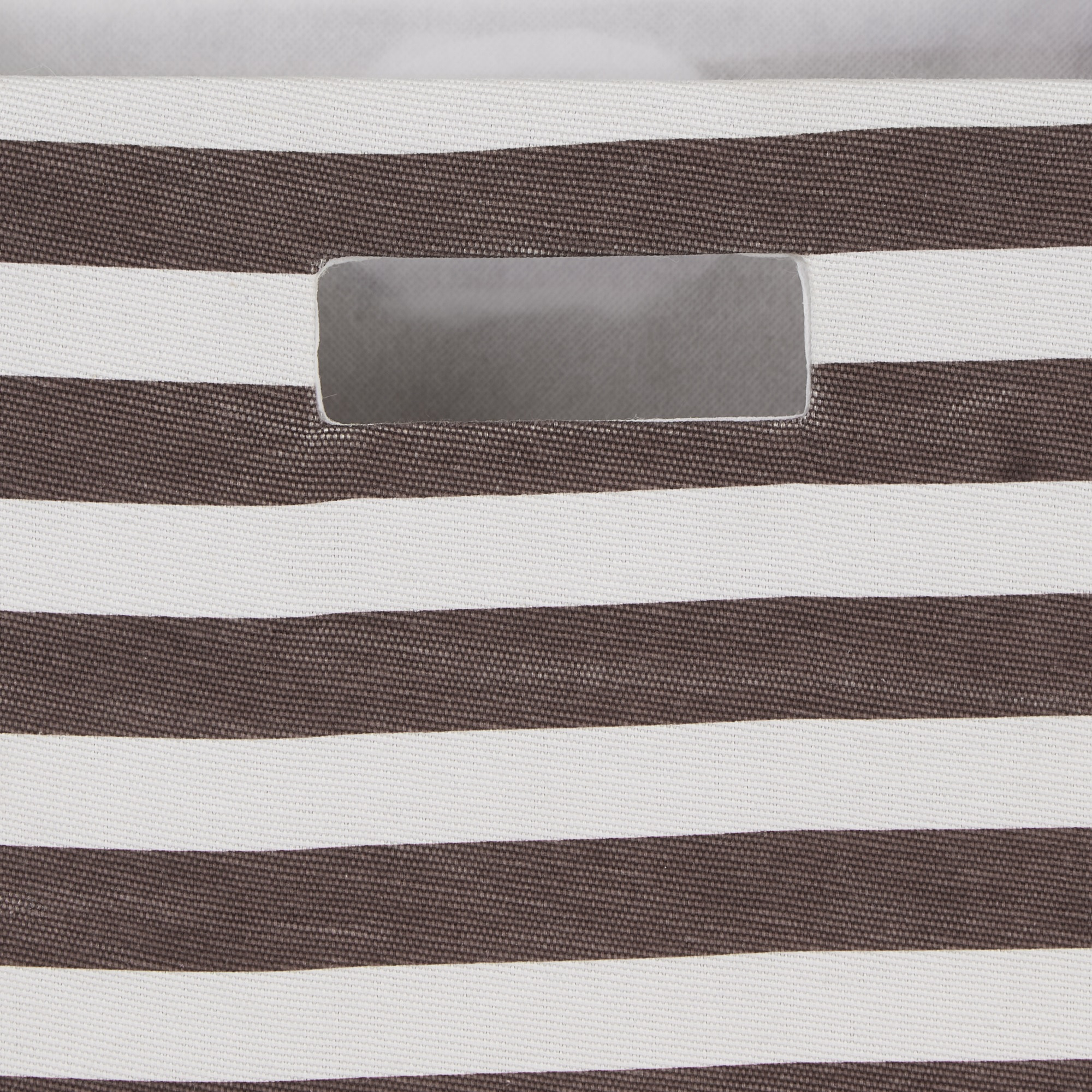 DII Polyester Cube Stripe Brown Square 13x13x13