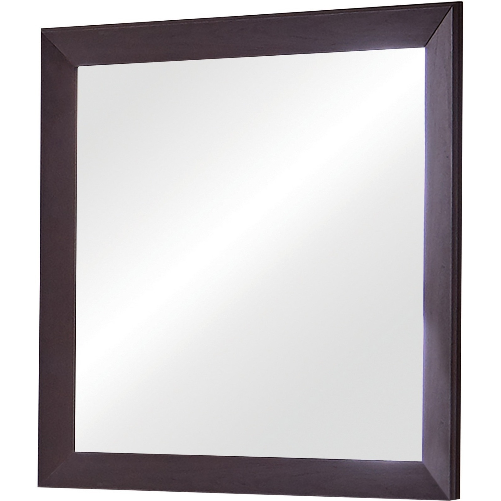 Mirror with Wooden Frame and Mounting Hardware, Espresso Brown